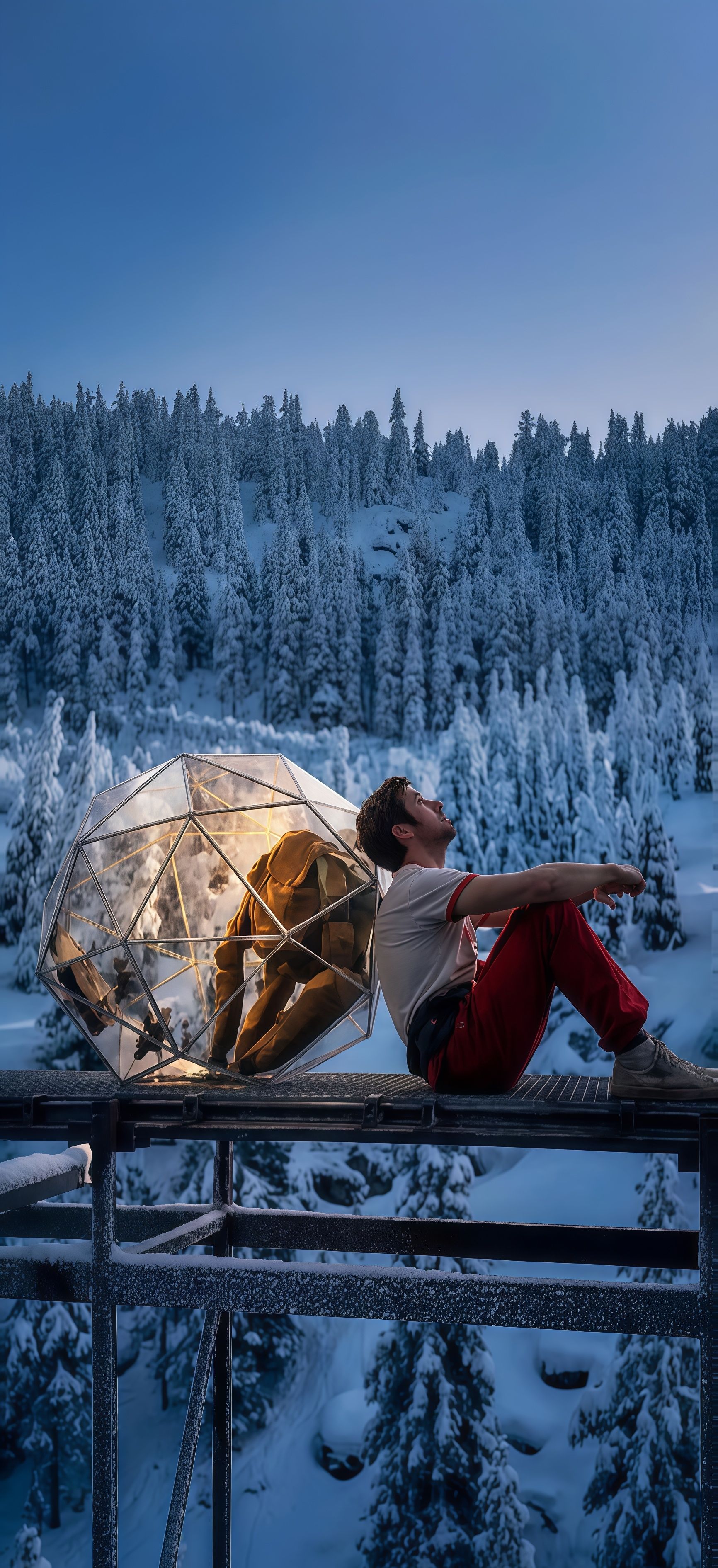 Ryland Grace and Rocky Snowy Dome Wallpaper