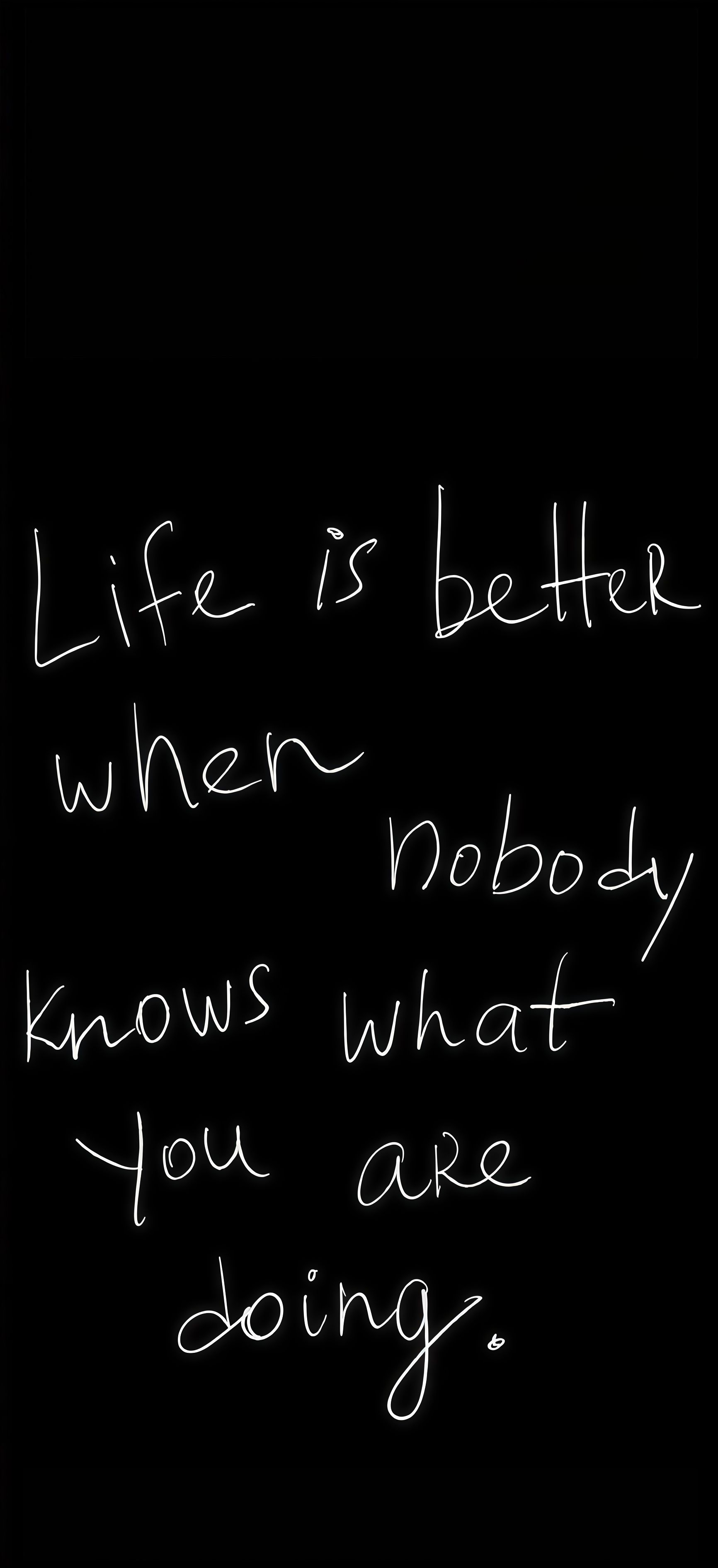 Private Life Neon Quote Wallpaper