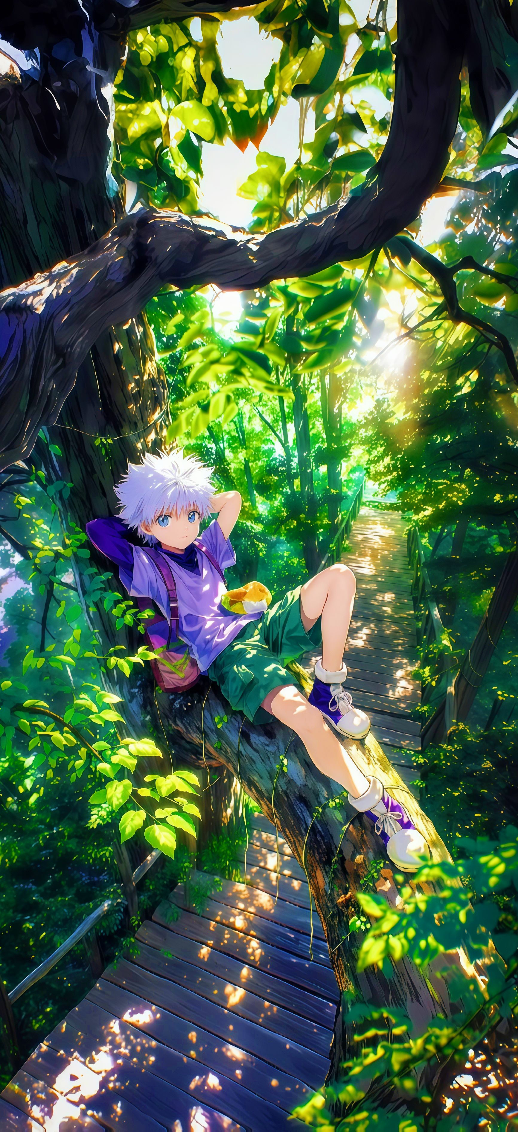 Killua Zoldyck Forest Rest Wallpaper