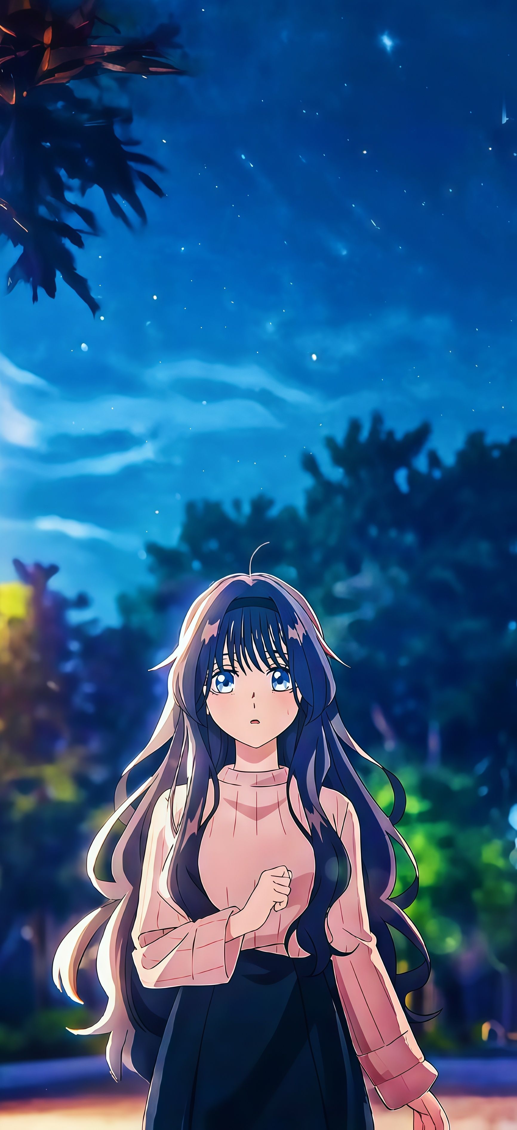 Kaoruko Waguri Night Stroll Wallpaper