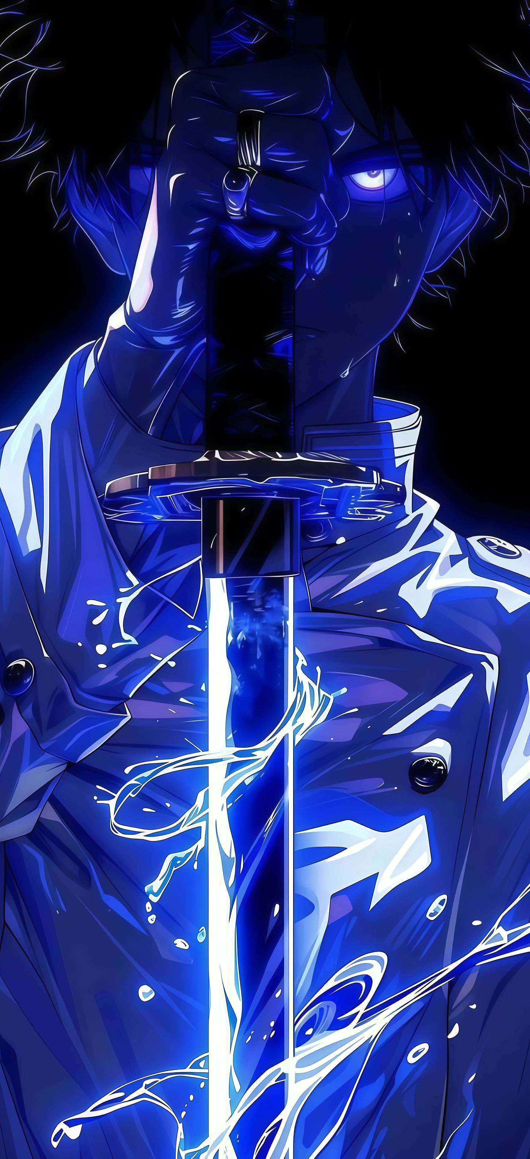 Yuta Okkotsu Katana Blue Fire Wallpaper