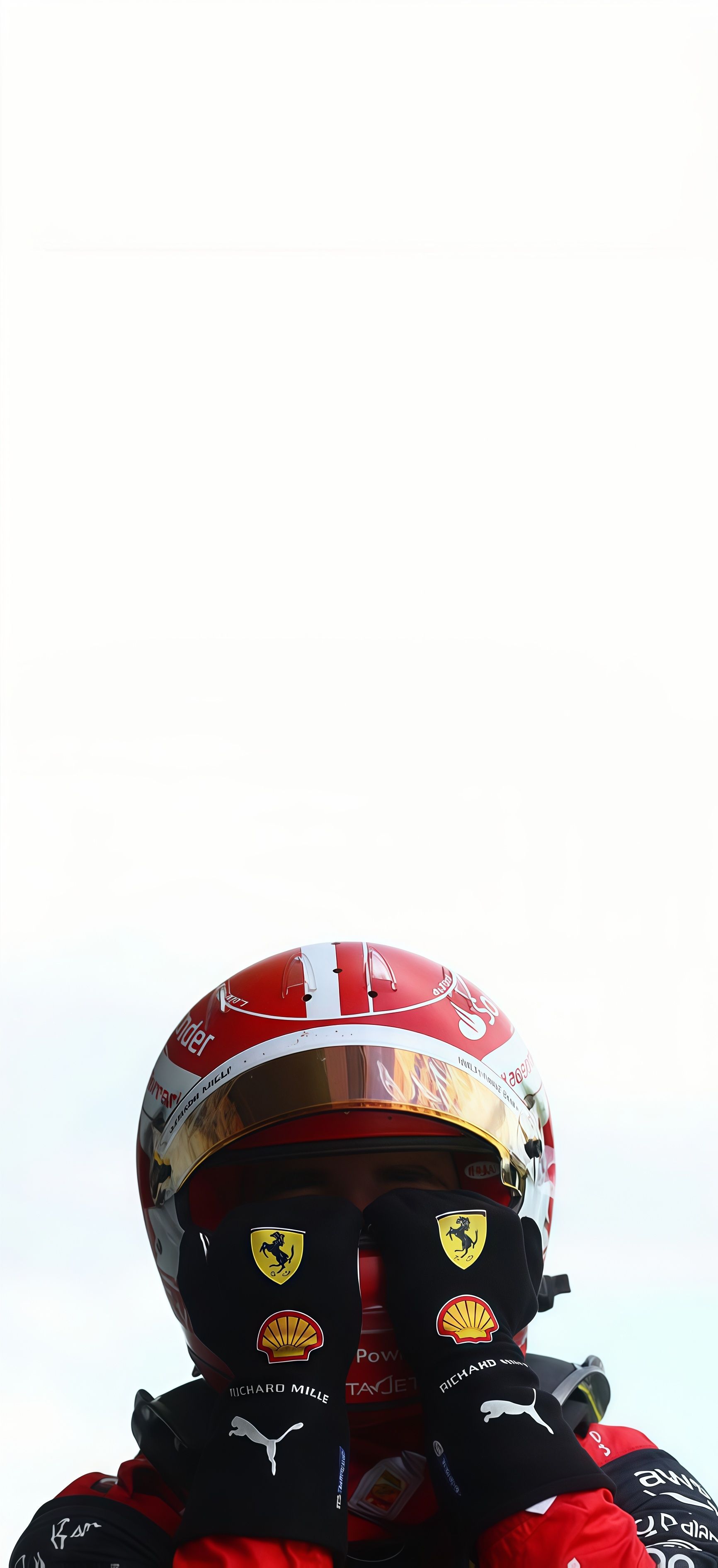 Charles Leclerc Ferrari 2024 Helmet Wallpaper