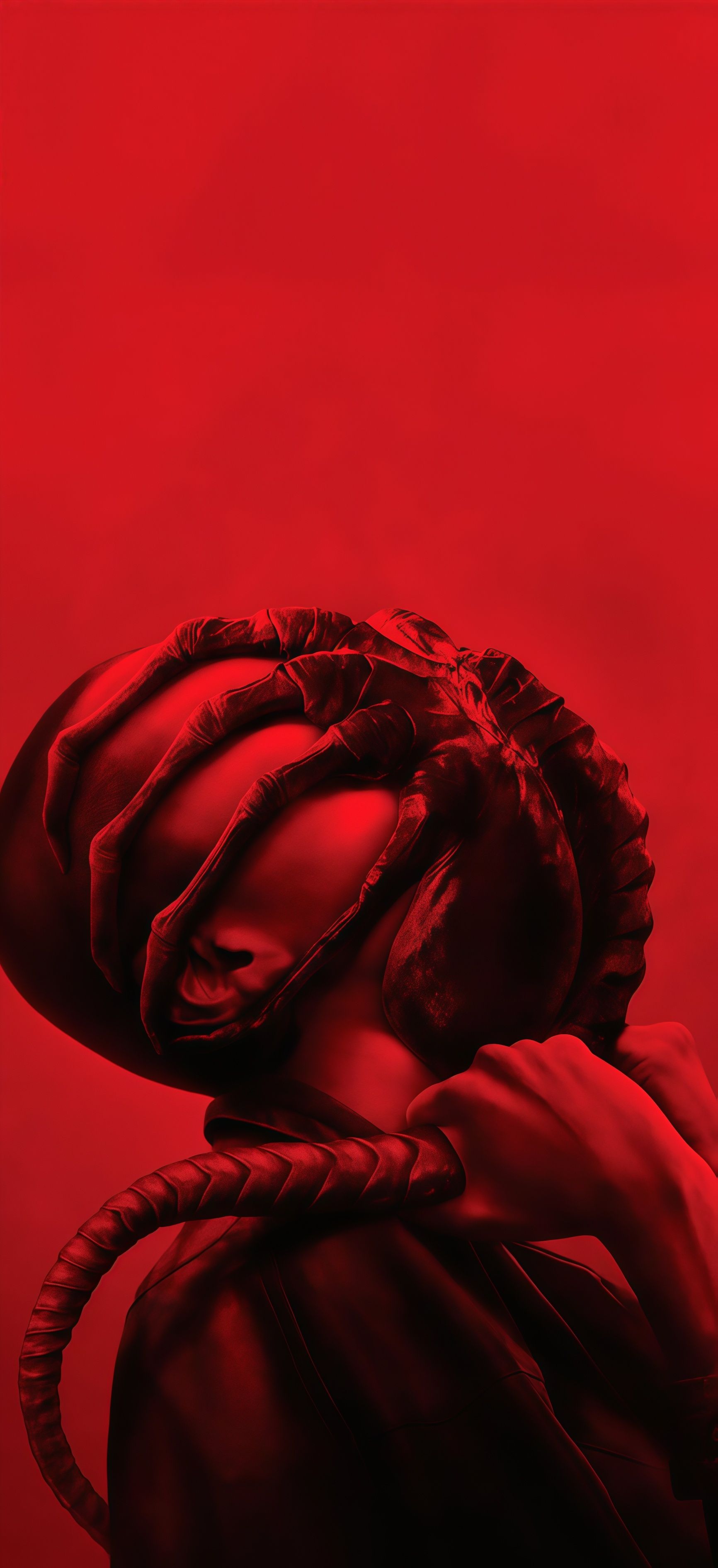 Alien Romulus Red Facehugger Wallpaper