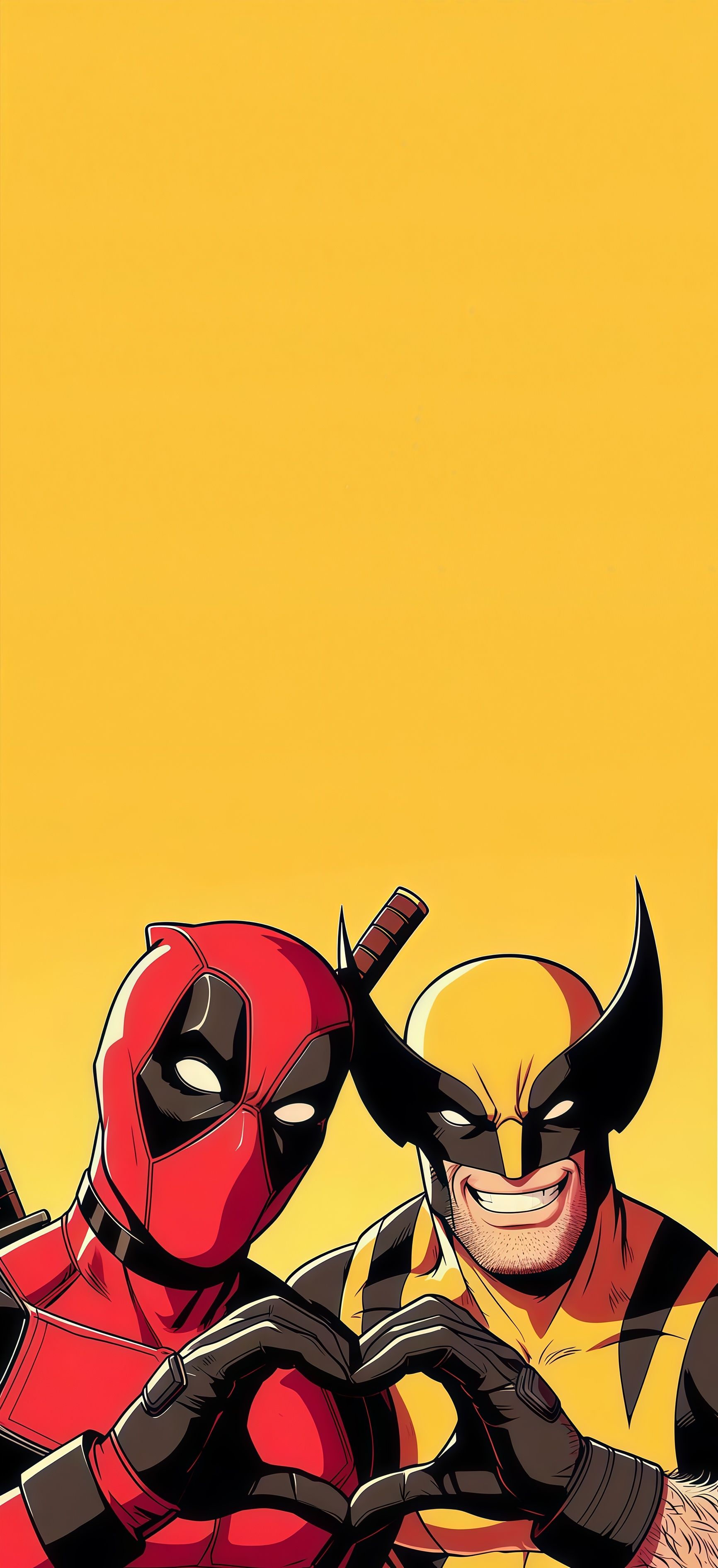 Deadpool and Wolverine Heart Wallpaper