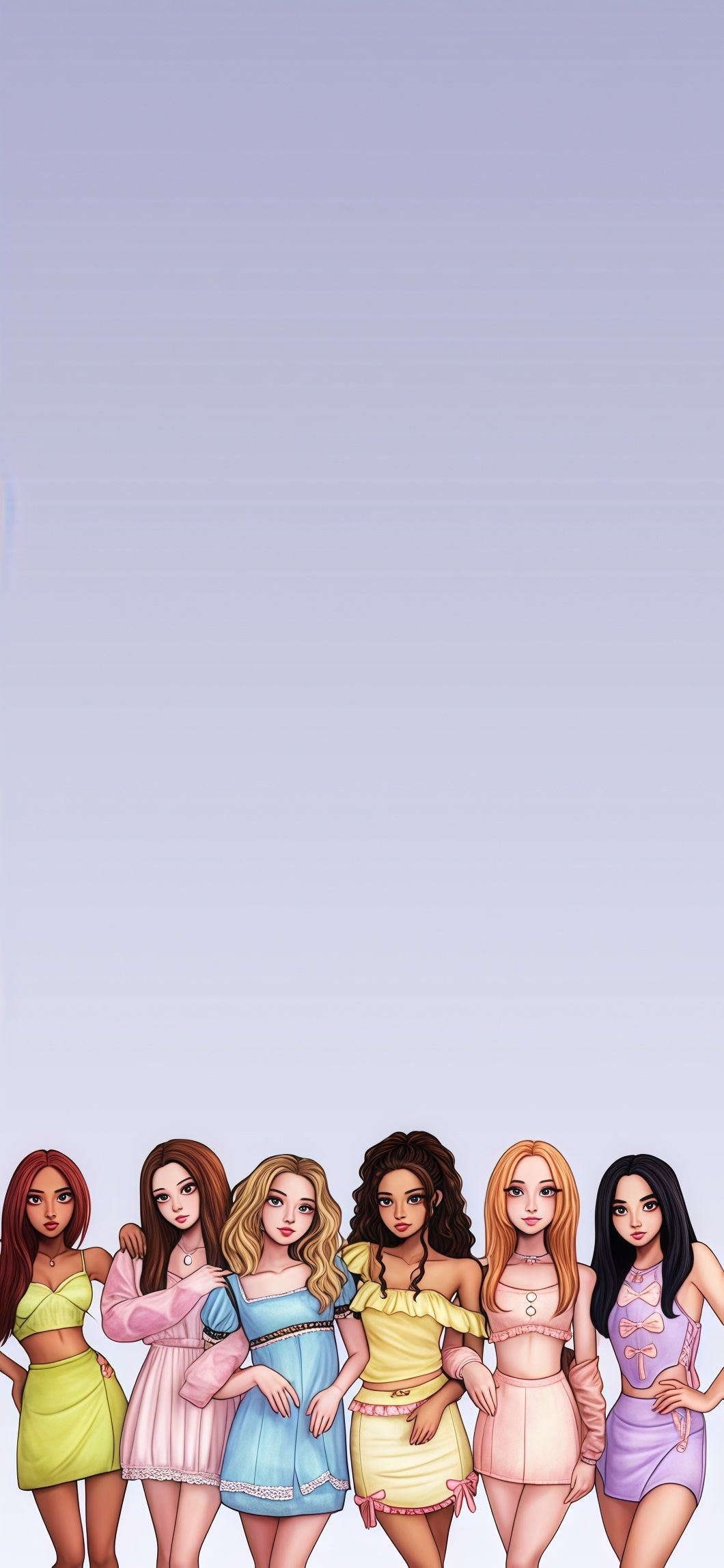 Dreamy Anime Style Katseye Wallpaper