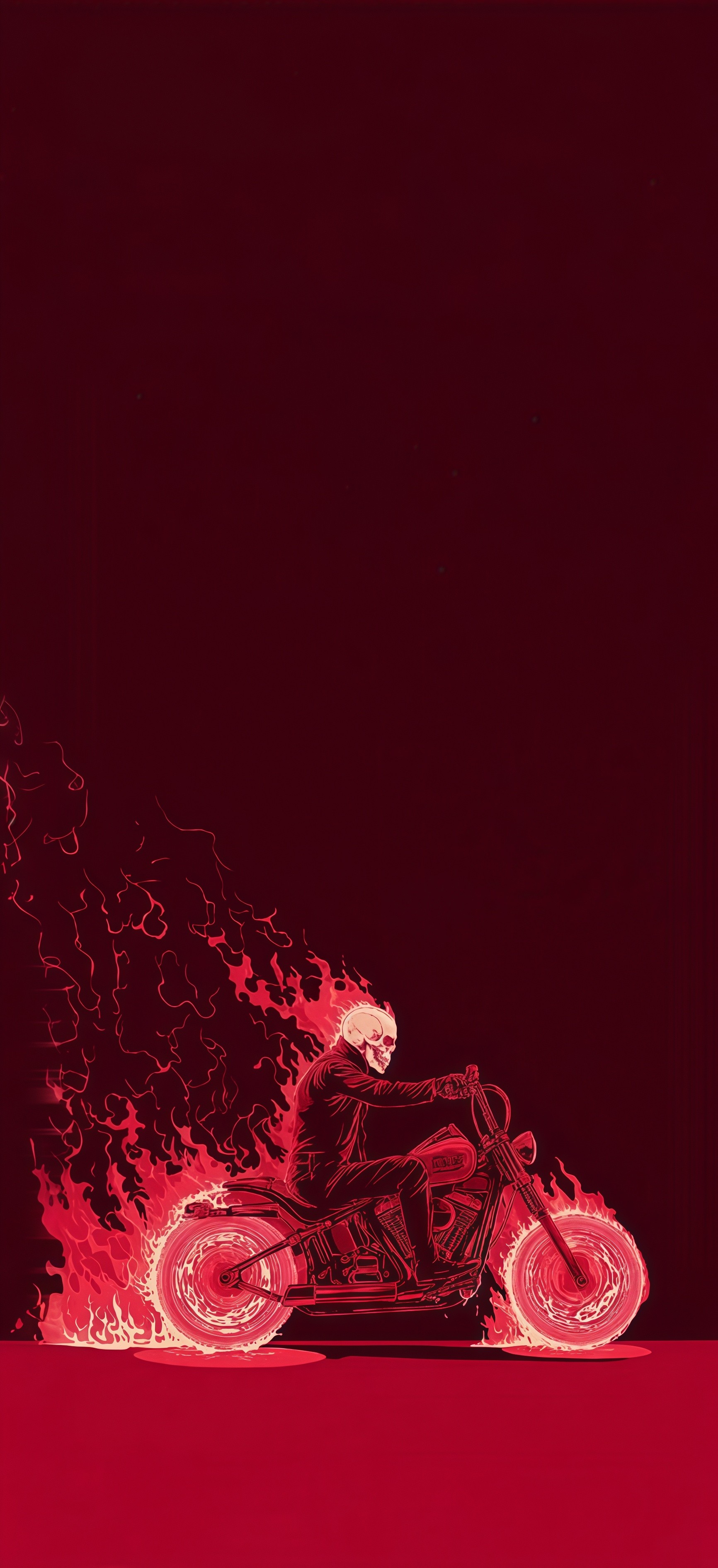 Ghost Rider Motorcycle Fire Wallpaper