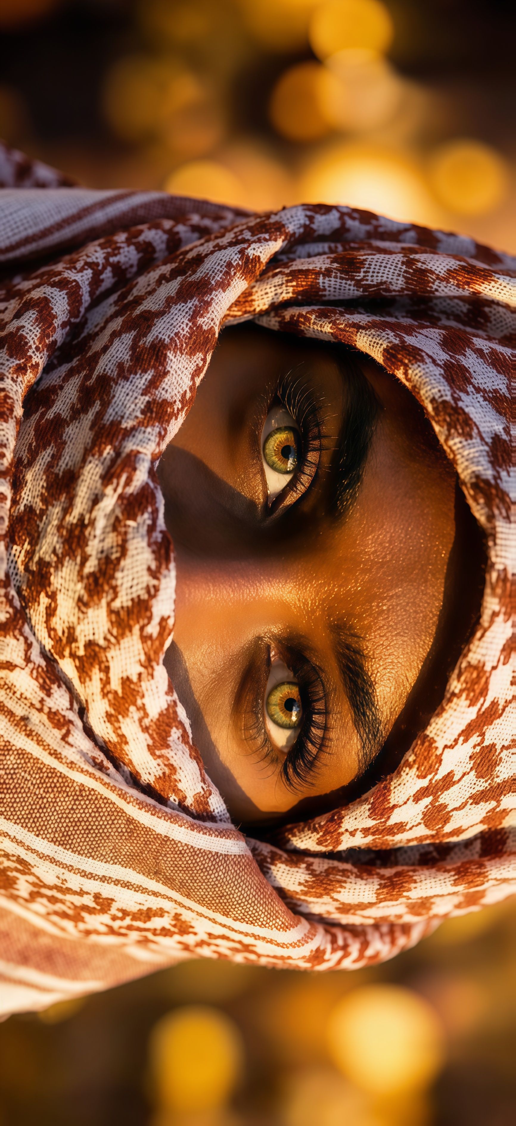 Golden Sunlit Desert Arab Mask Wallpaper