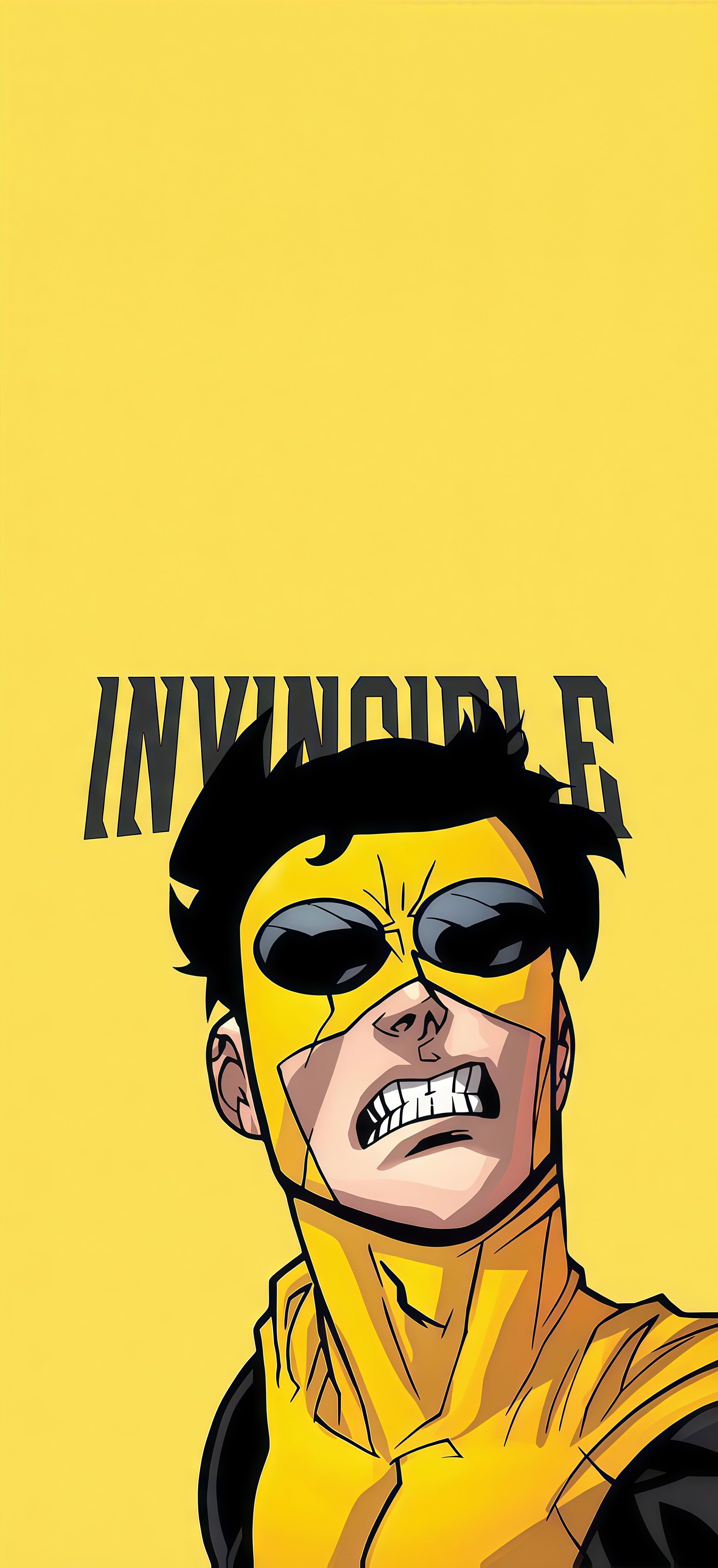 Invincible Gritted Teeth Yellow Wallpaper