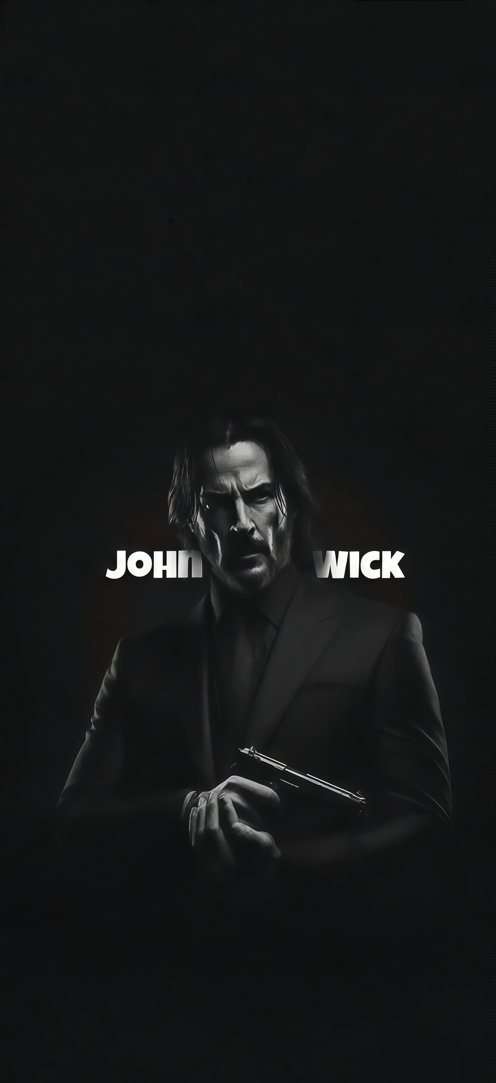 John Wick Mono Portrait Wallpaper