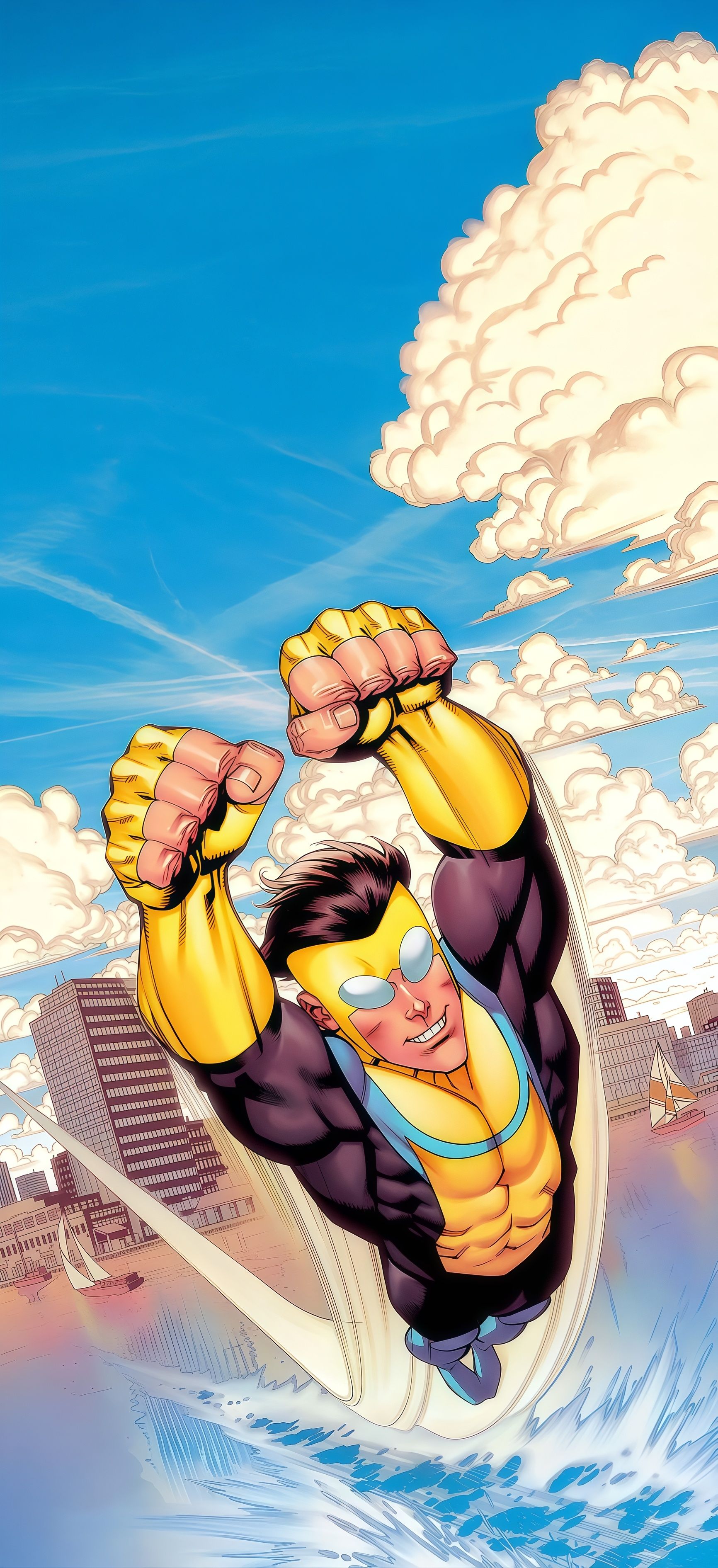Mark Grayson Hero City Flight Invincible Wallpaper