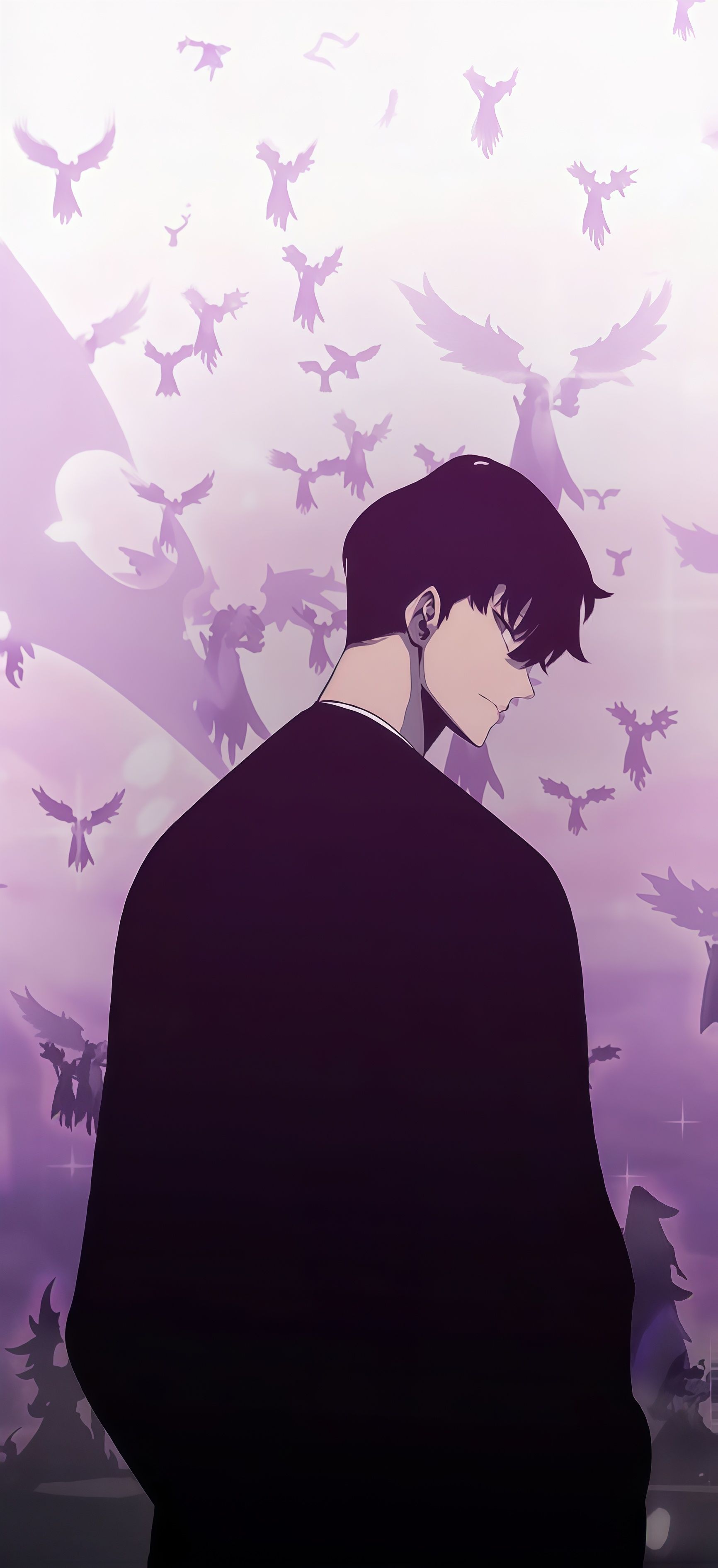 Sung Jinwoo Purple Aesthetic Wallpaper