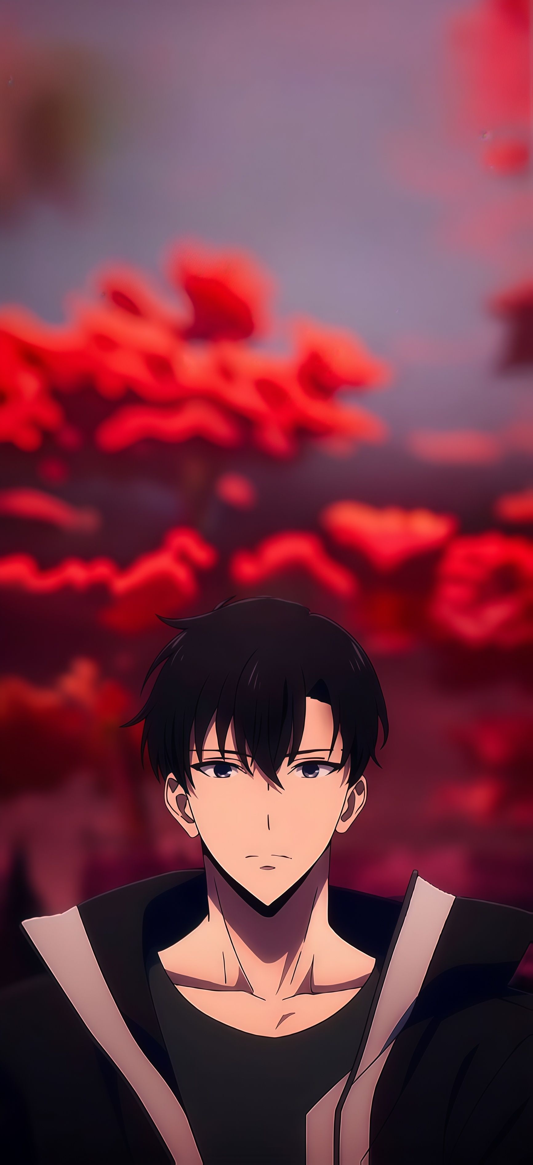 Sung Jinwoo Red Lycoris Wallpaper