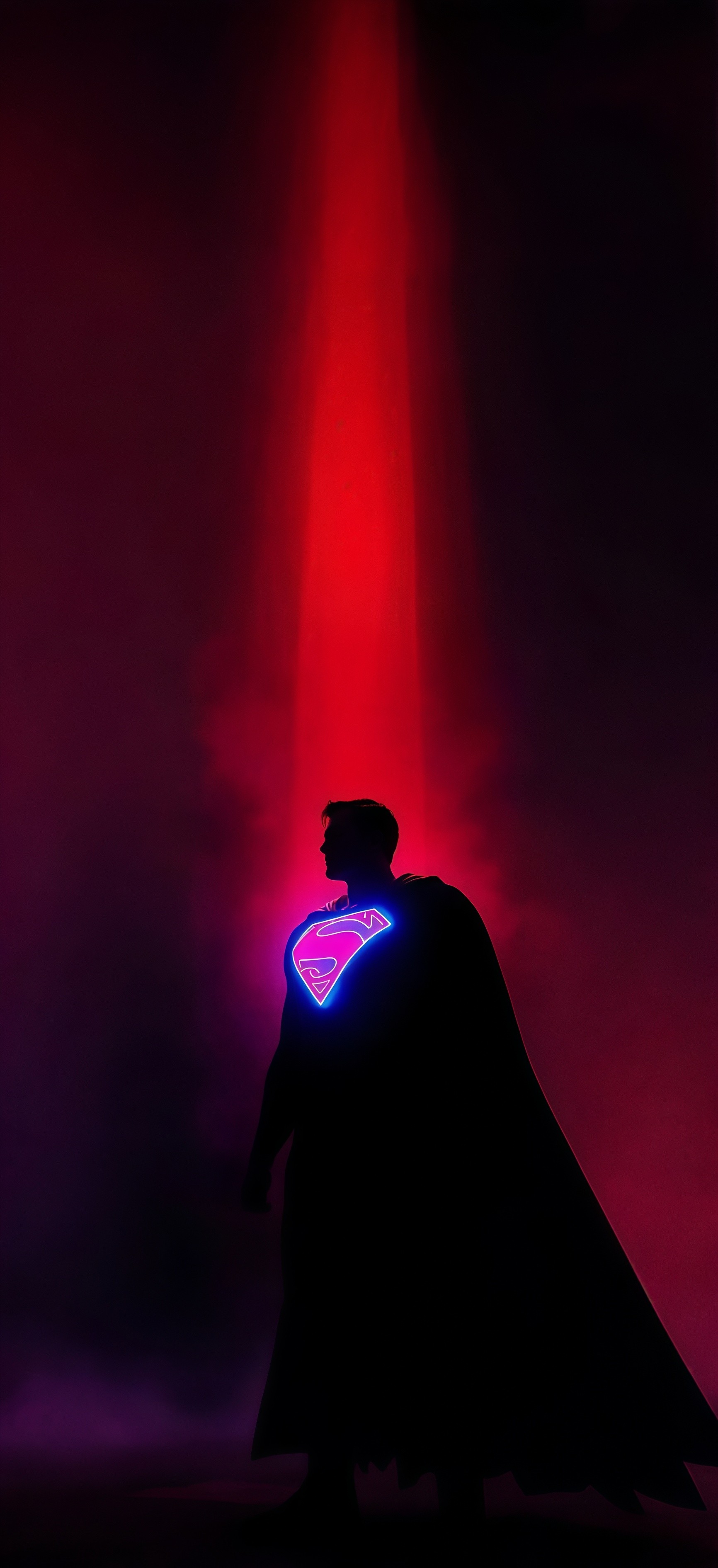 Superman Neon Symbol Wallpaper