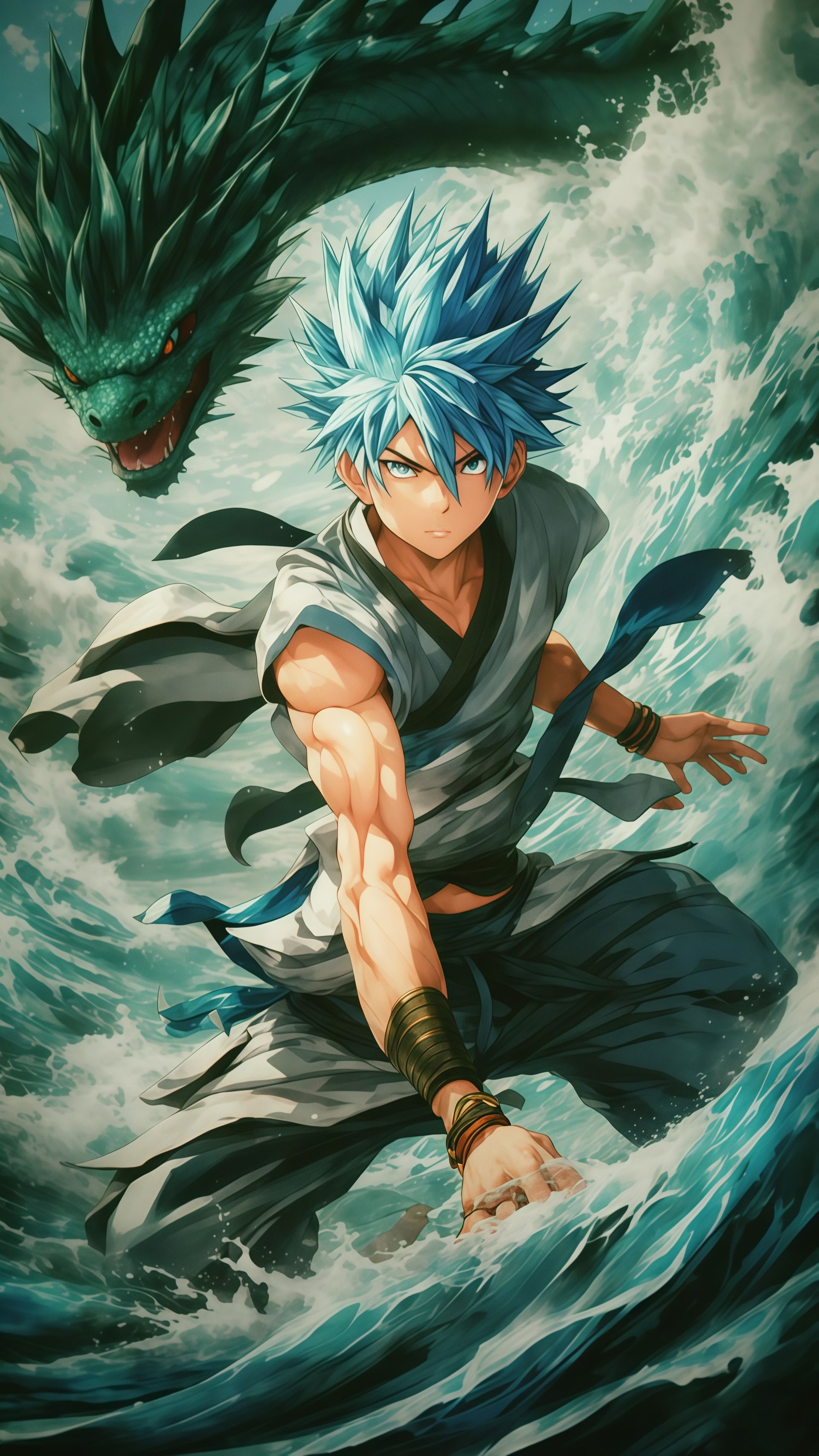 Anime Water Dragon Jutsu Wallpaper