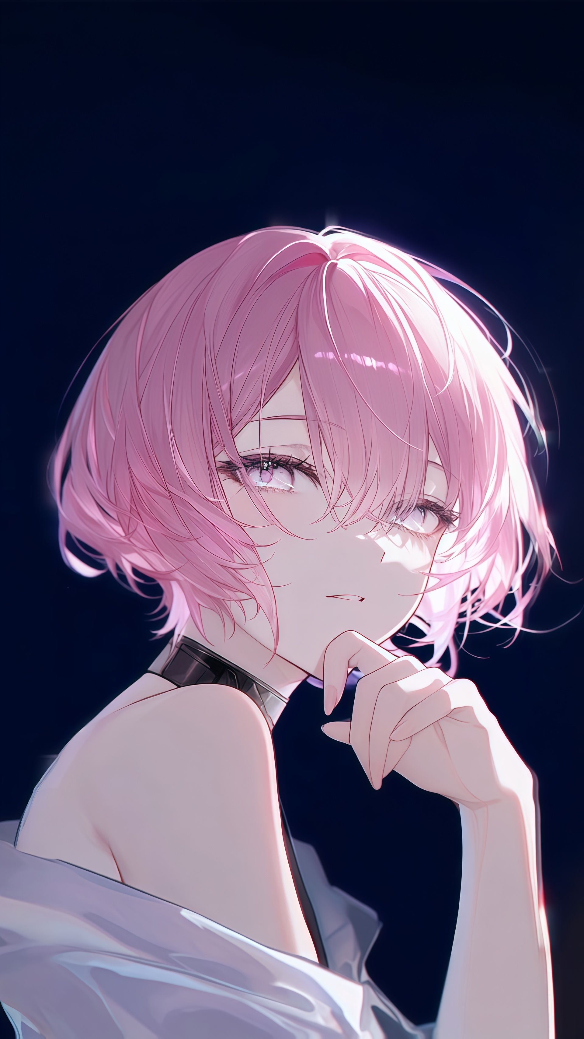 Cyberpunk Pink Haired Girl 4K Wallpaper