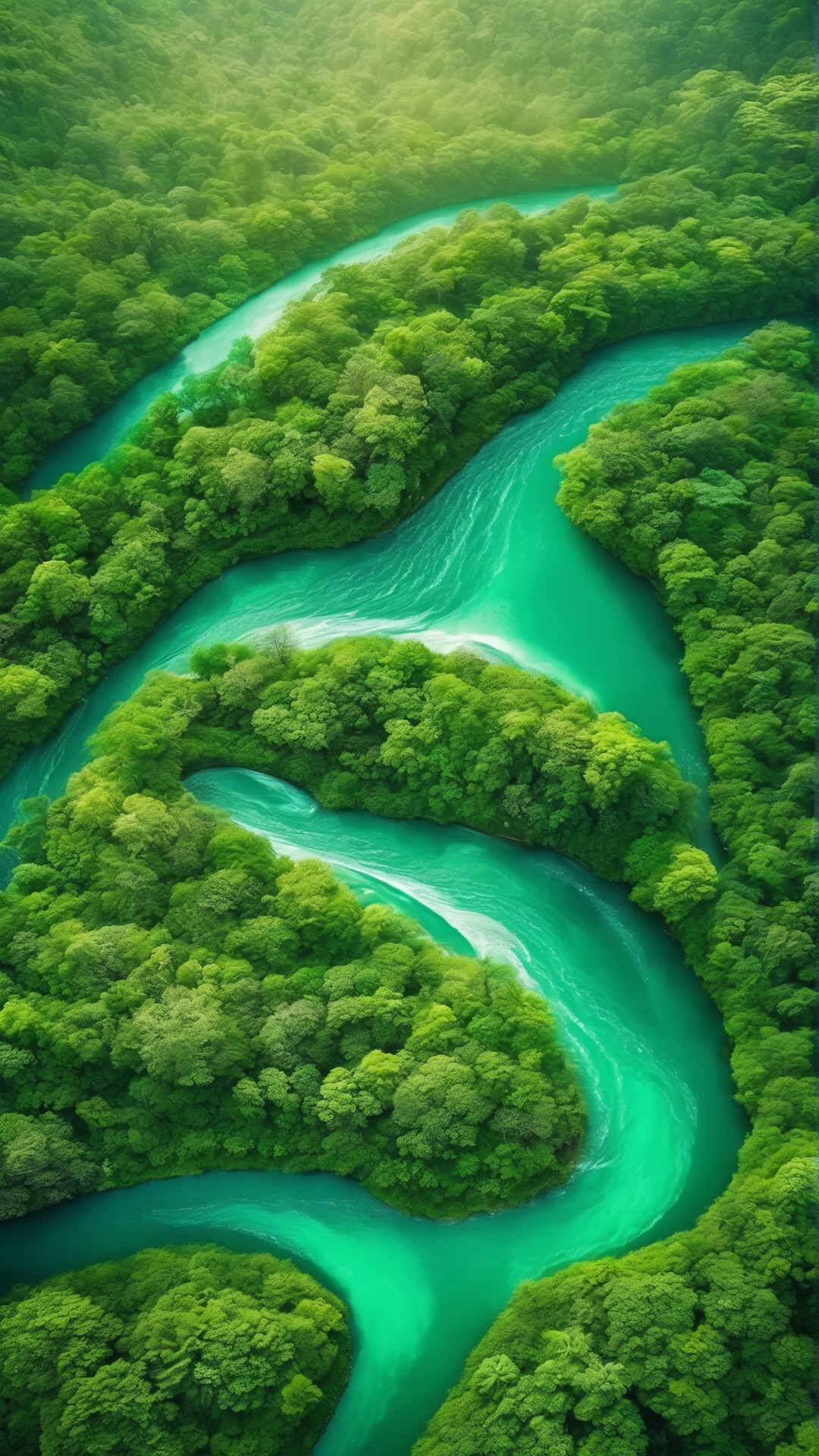 Emerald River Vista 4K Wallpaper