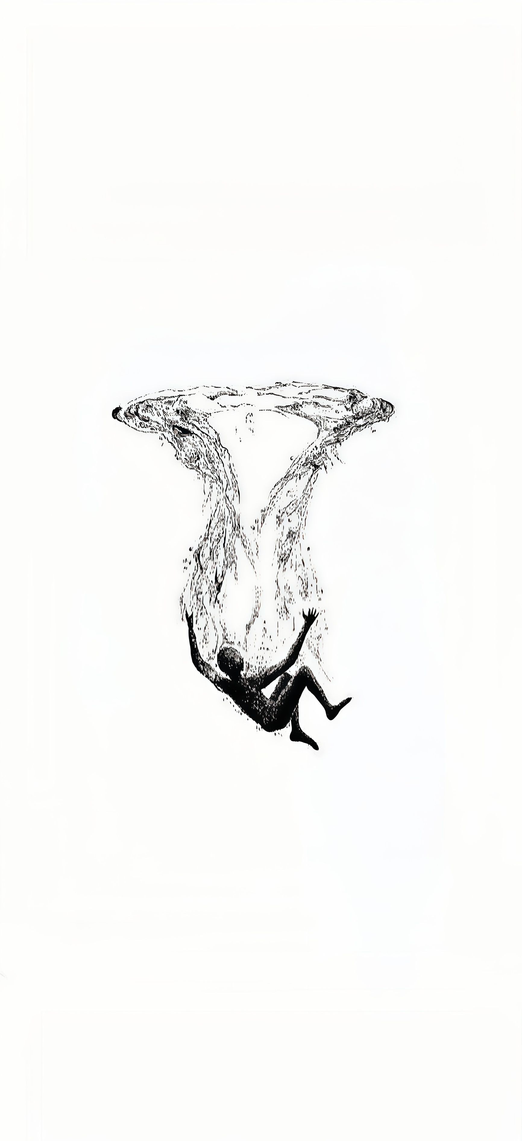 Falling Into the Abyss Surreal Art Wallpaper