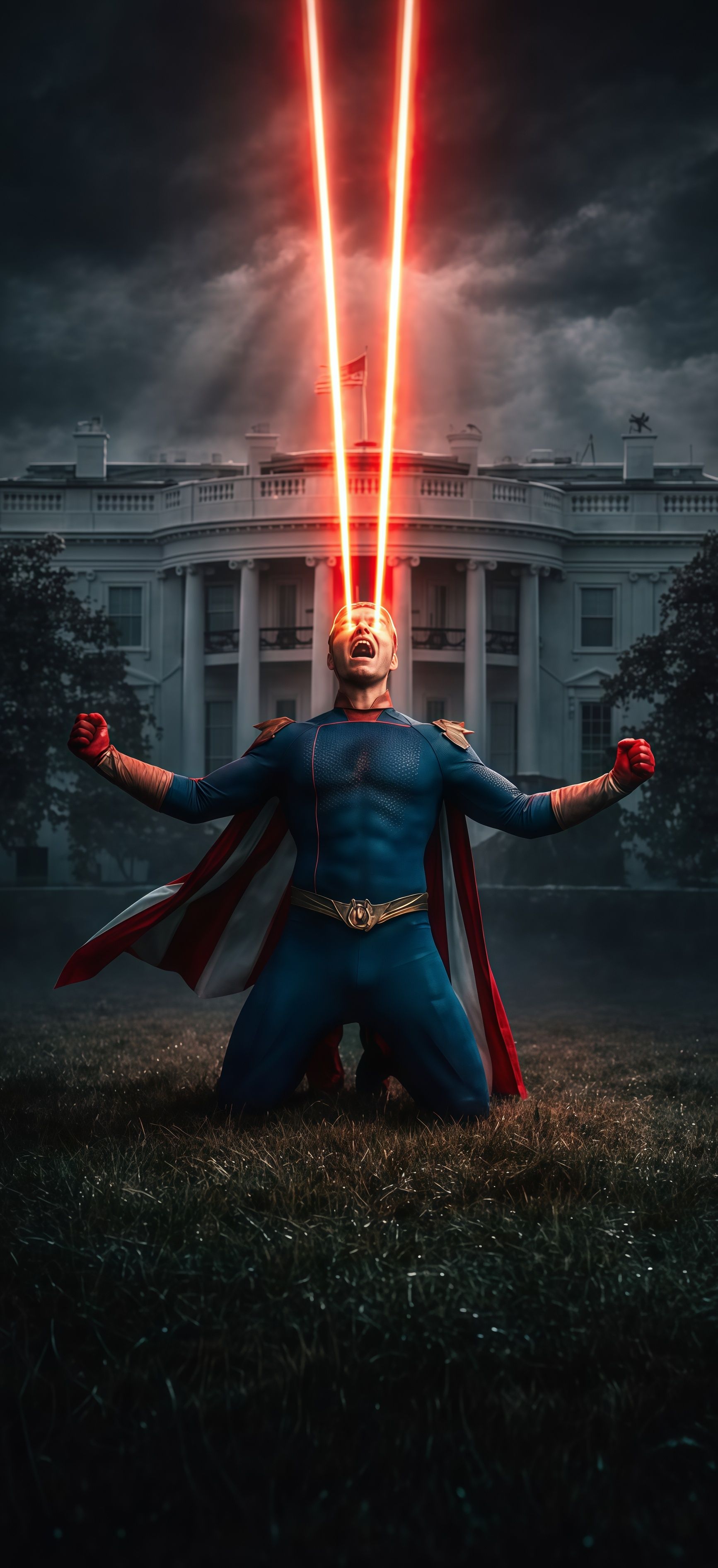 Homelander Red Laser Eyes Wallpaper