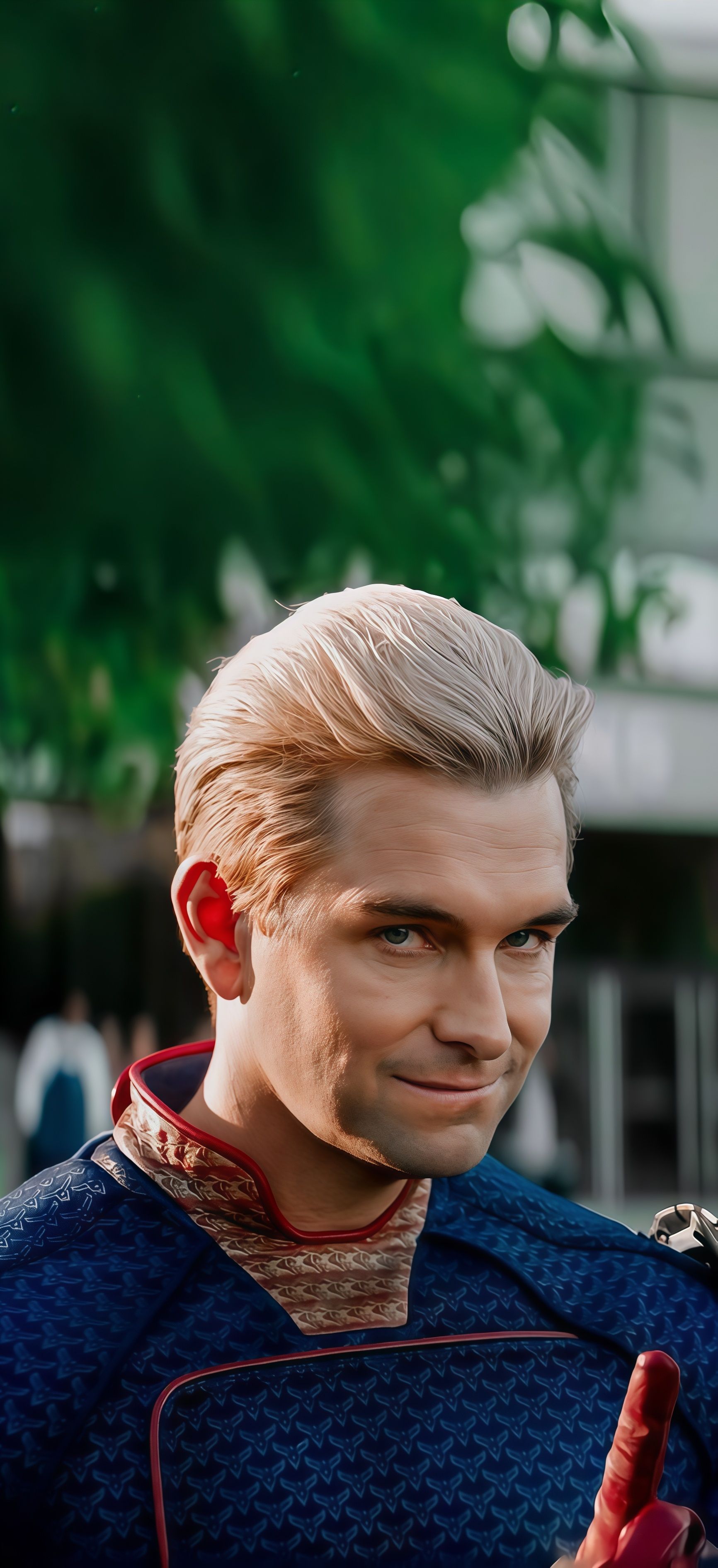 Homelander Smirk Close-up Wallpaper