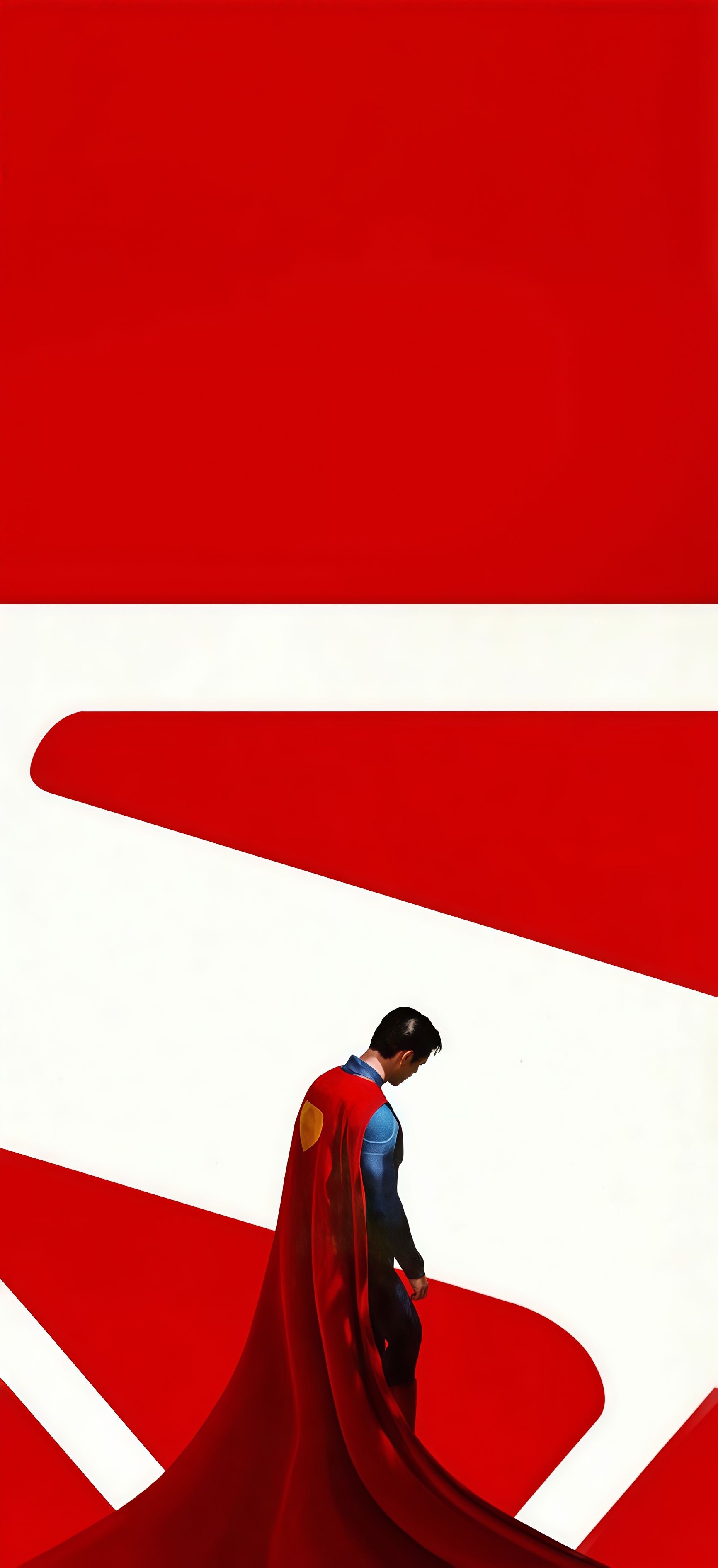 Minimalist Superman Cape Wallpaper