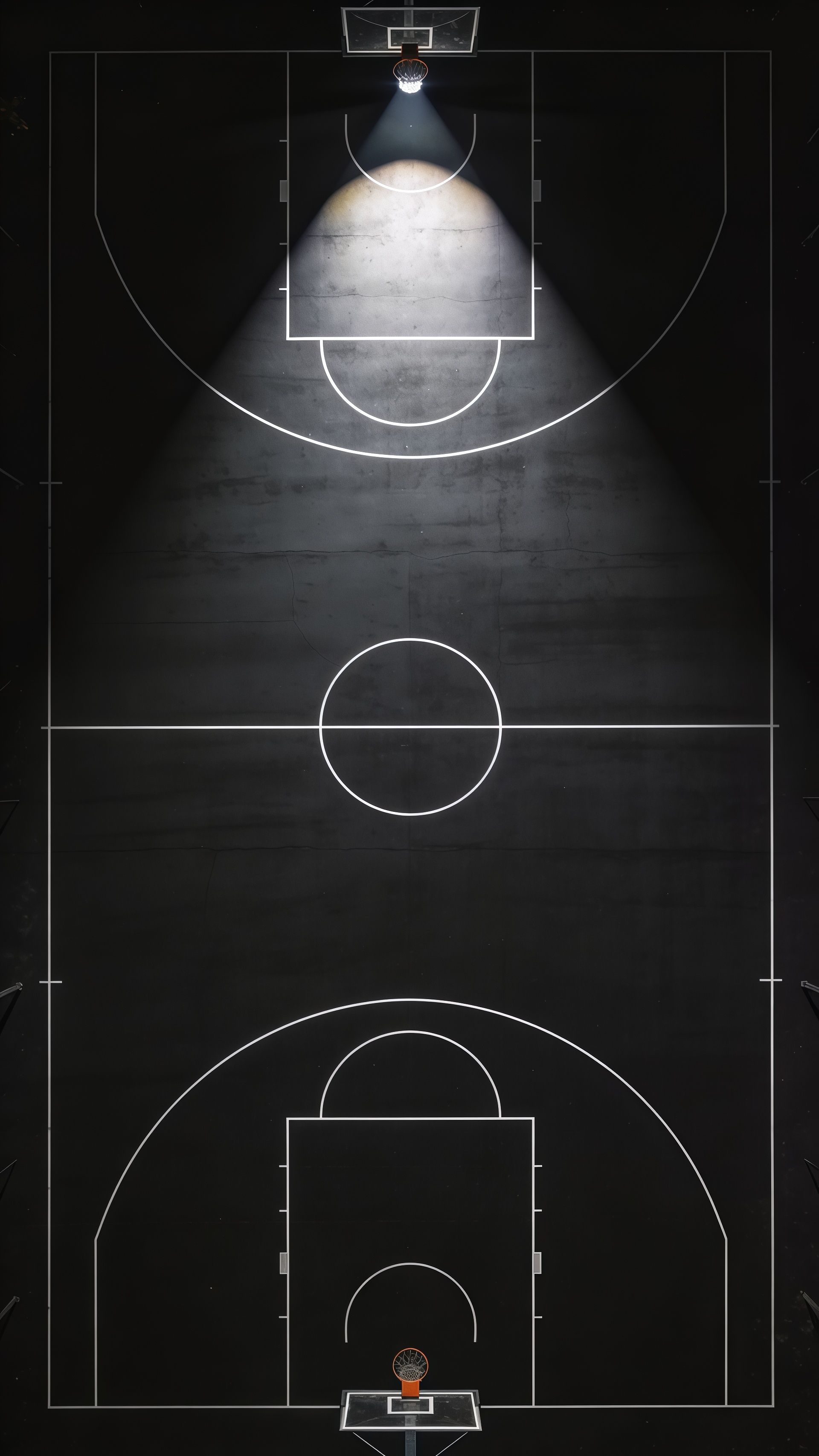 Night Court Spotlight Geometry 4K Wallpaper