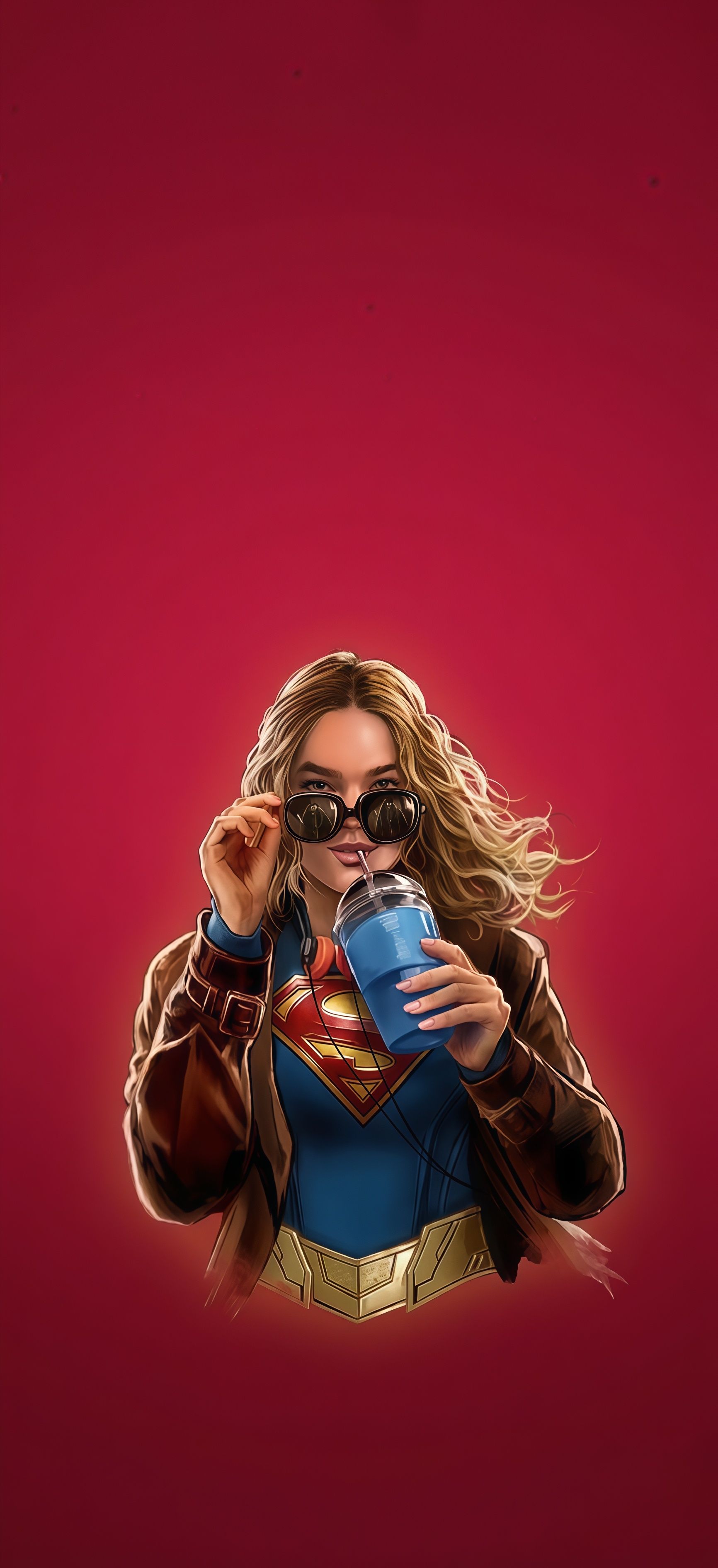Supergirl Milly Alcock Minimalist Wallpaper