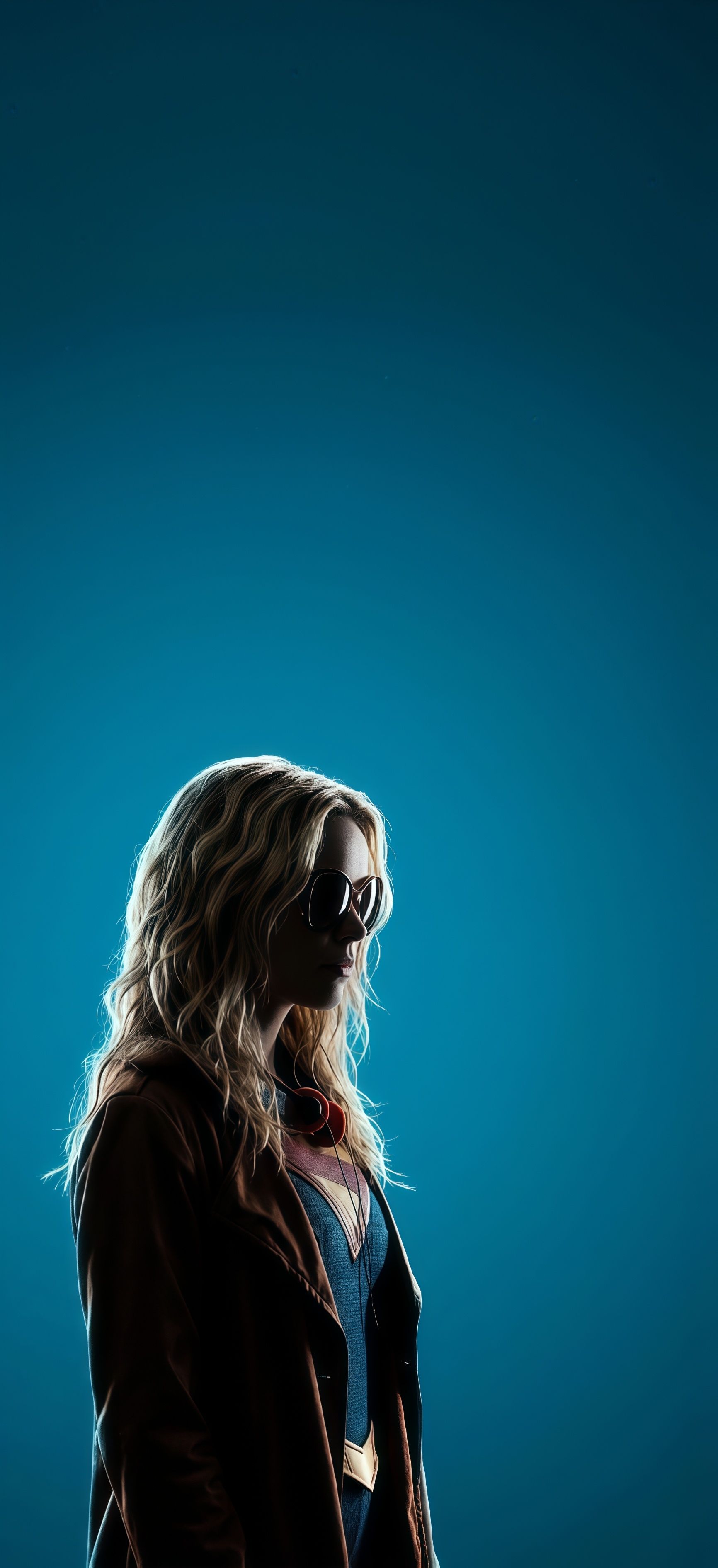 Supergirl Silhouette Aesthetic Wallpaper