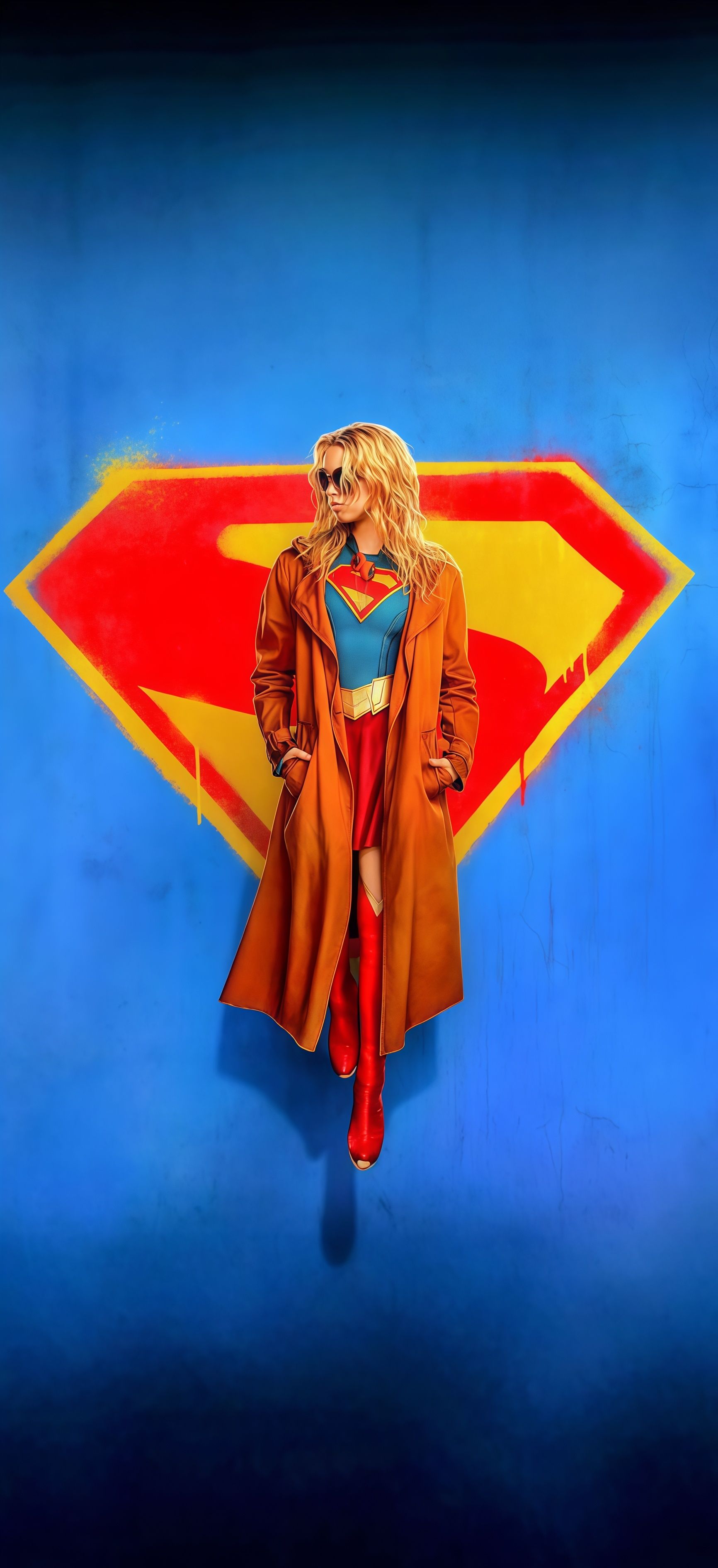 Supergirl Trench Coat Style Wallpaper