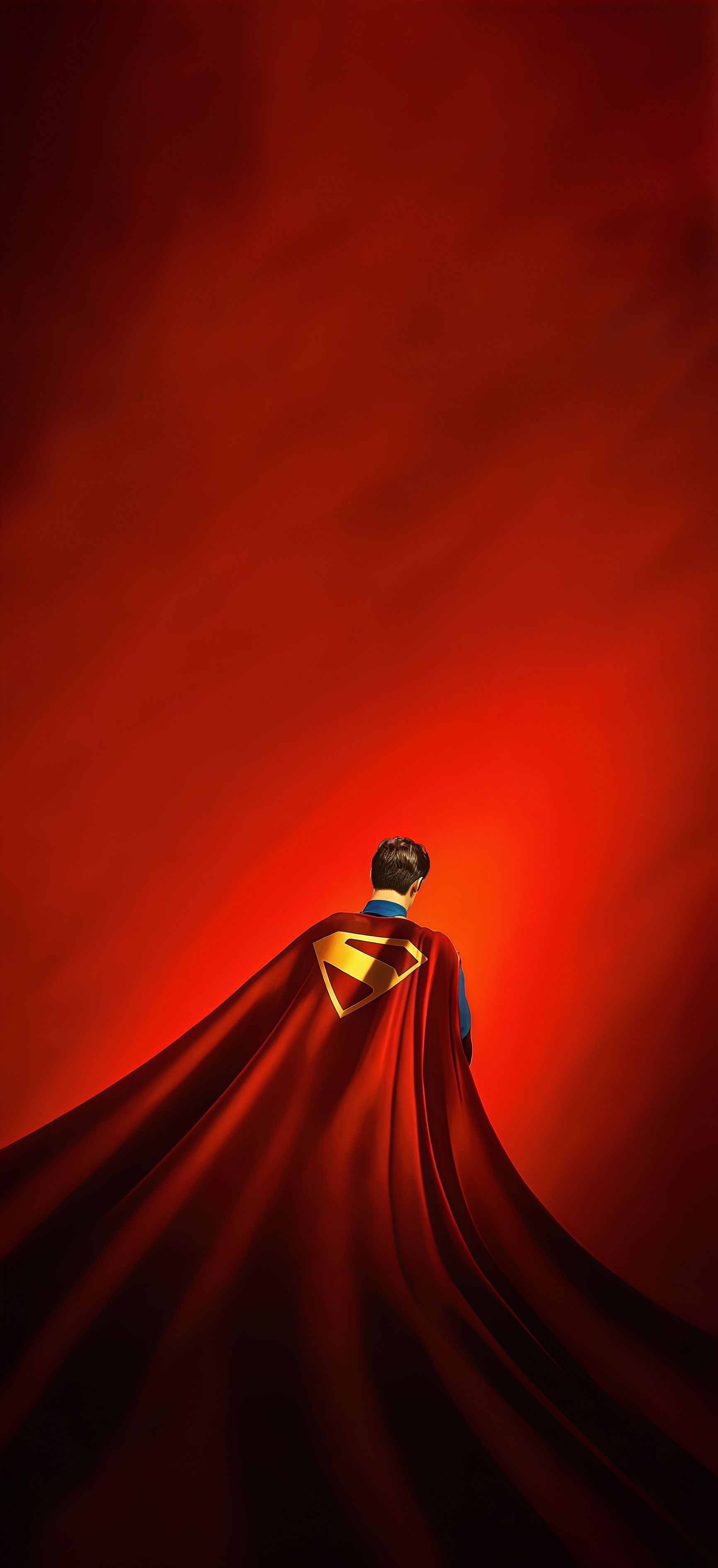 Superman Red Cape 4K Wallpaper