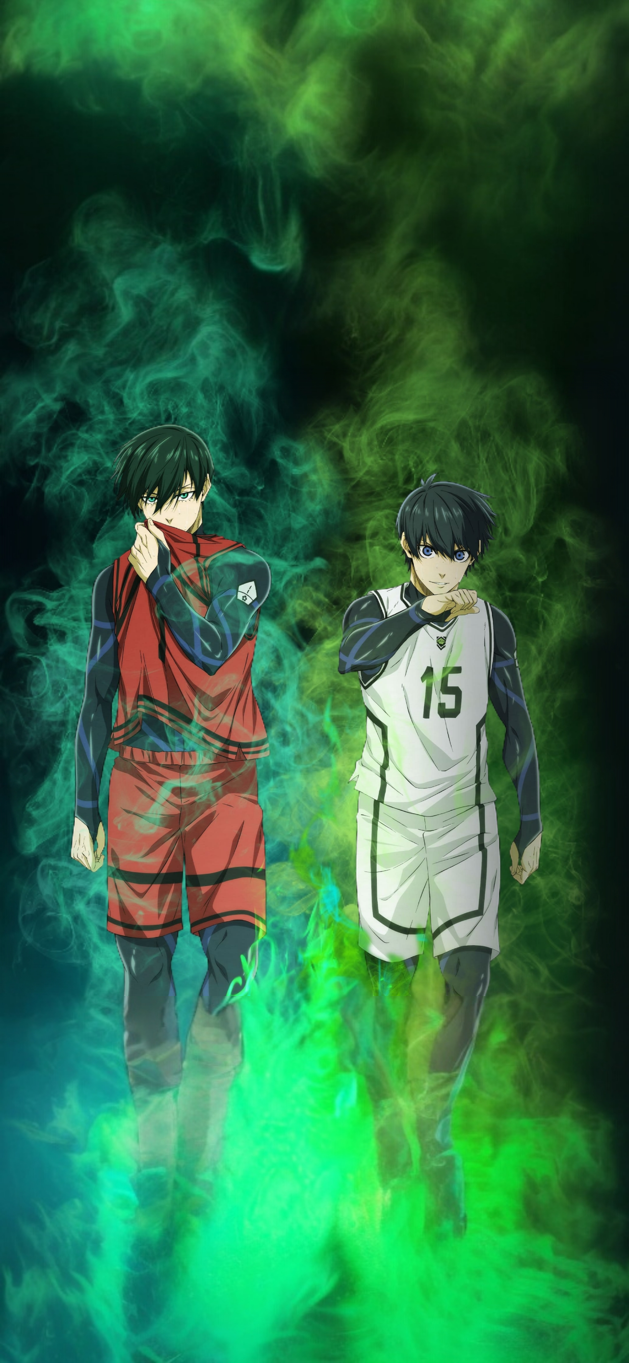 Yoichi Isagi and Rin Itoshi Blue Lock Wallpaper