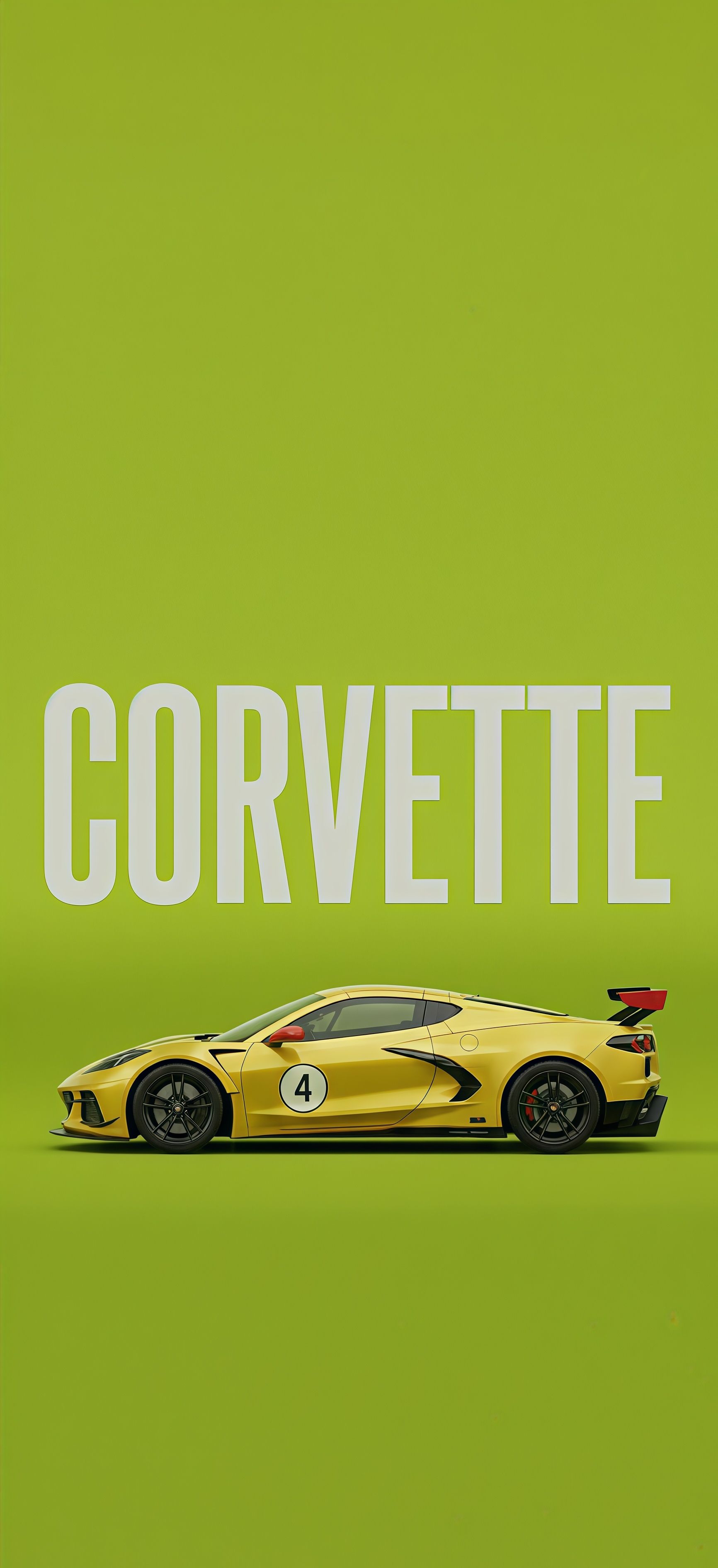 Corvette C8.R Minimalist Wallpaper