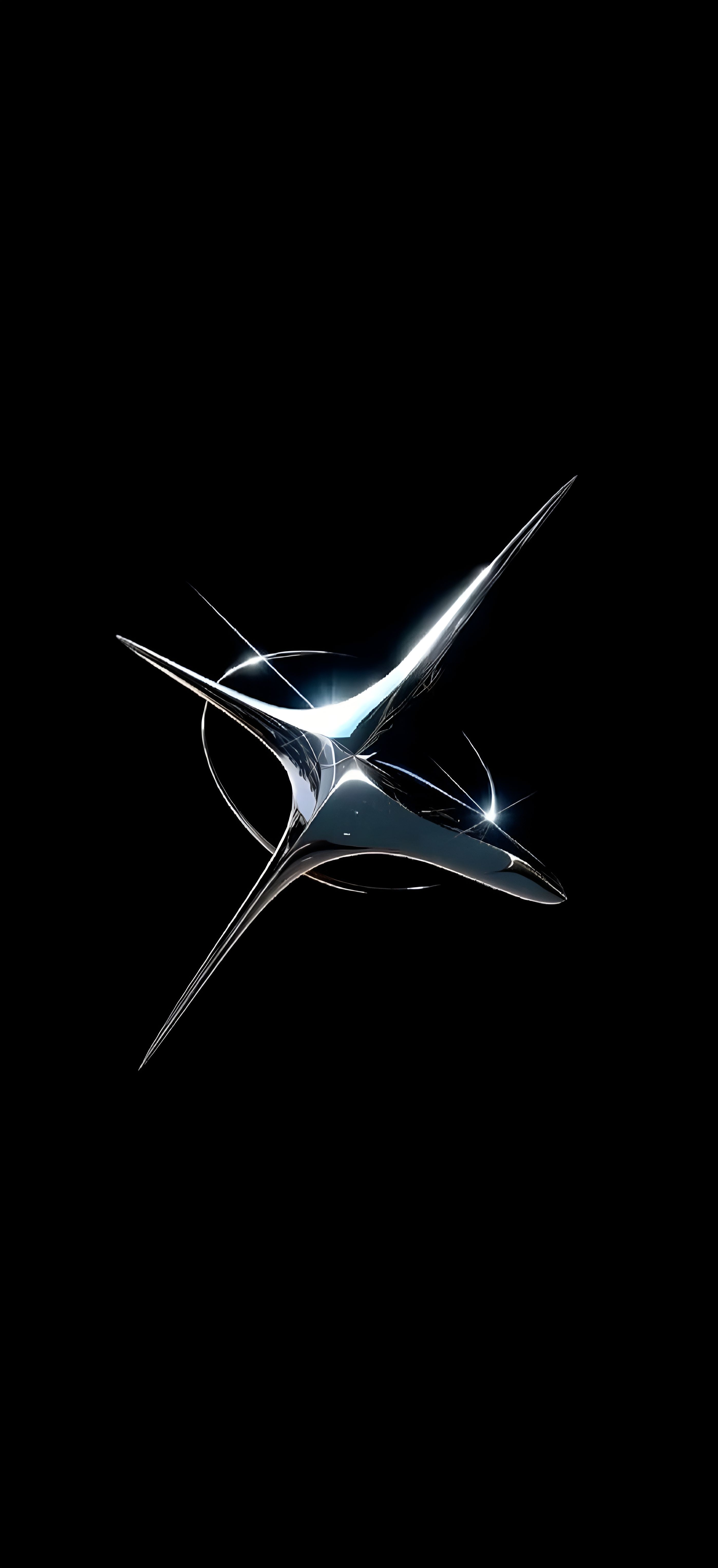 Chrome Star Aesthetic Wallpaper