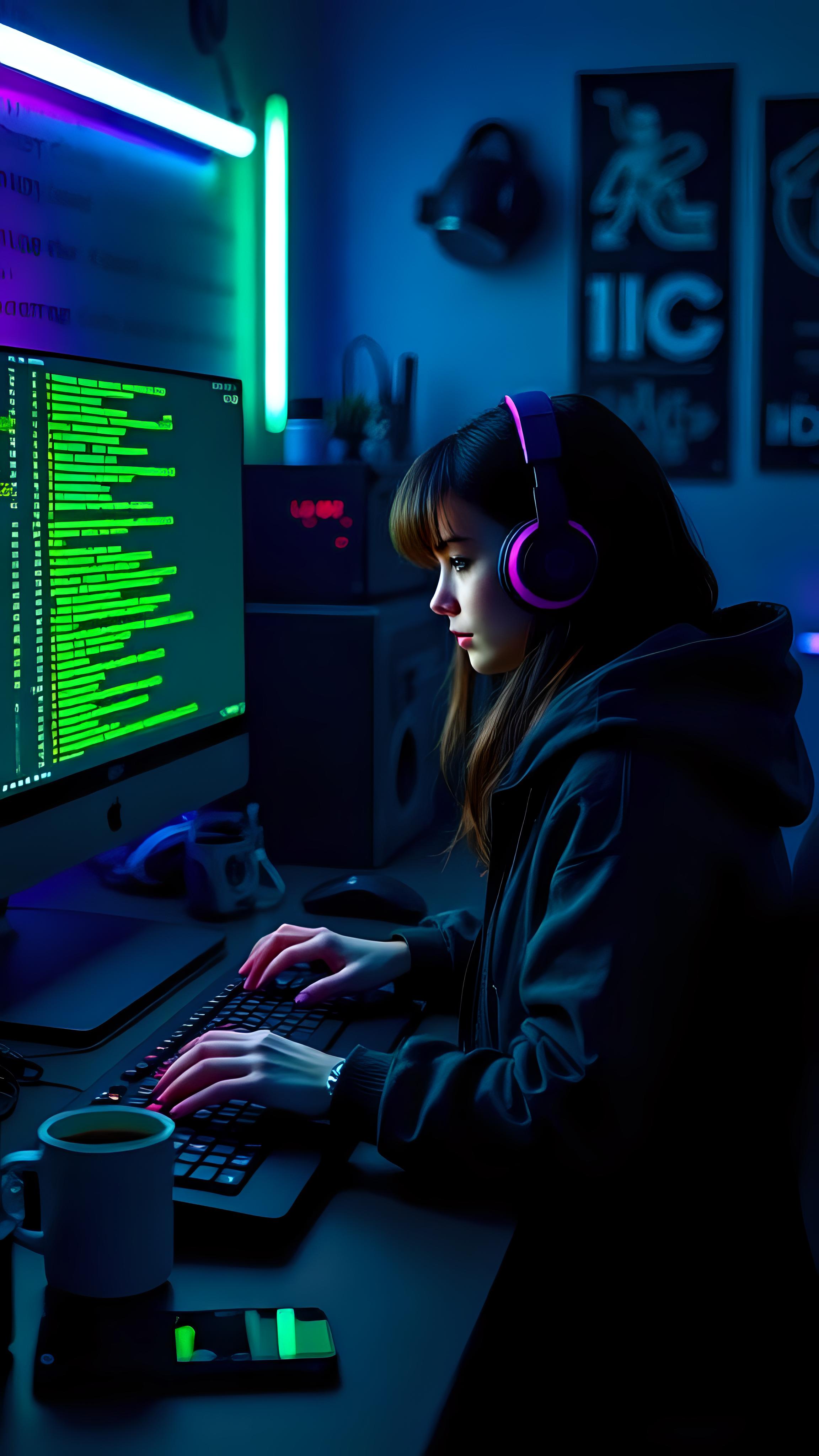 Tech Girl Wallpaper