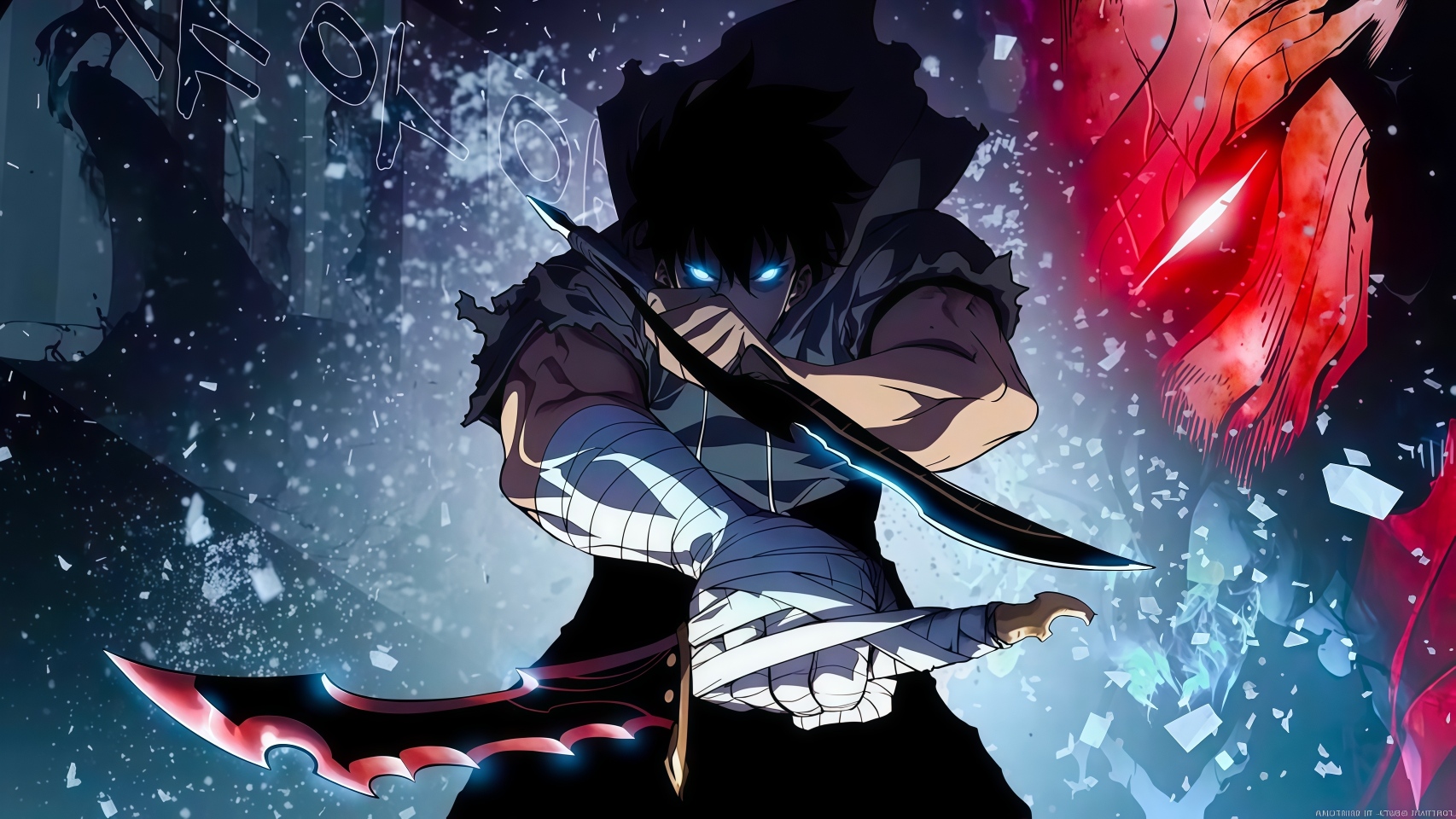 Epic Solo Leveling Wallpaper Sung Jinwoo Duo Grid Knife HD