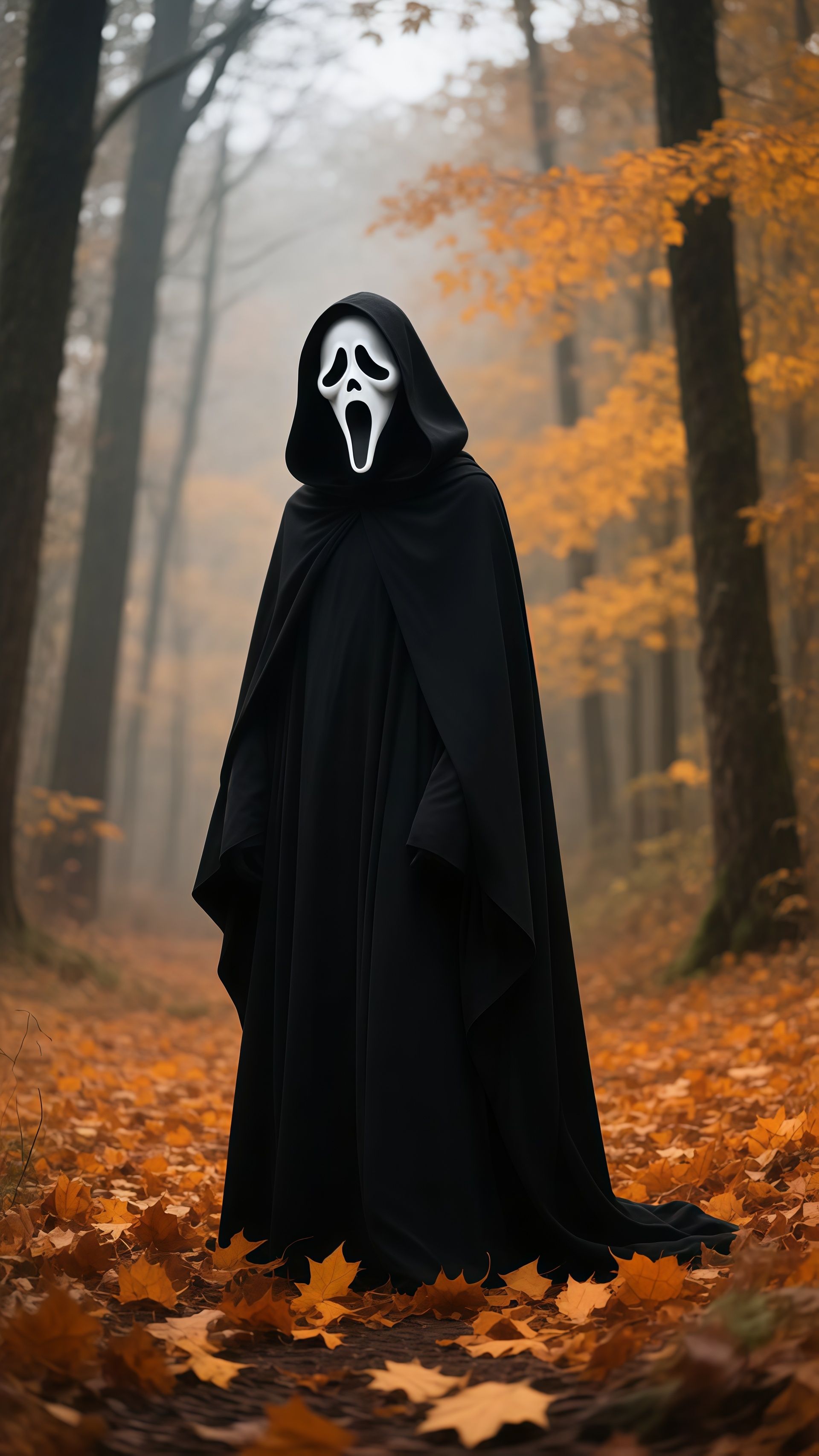Ghostface Scarecrow Autumn Wallpaper