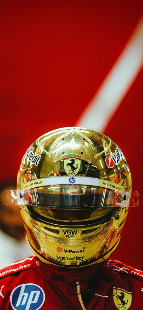 Lewis Hamilton Ferrari F1 Racing Helmet Wallpaper