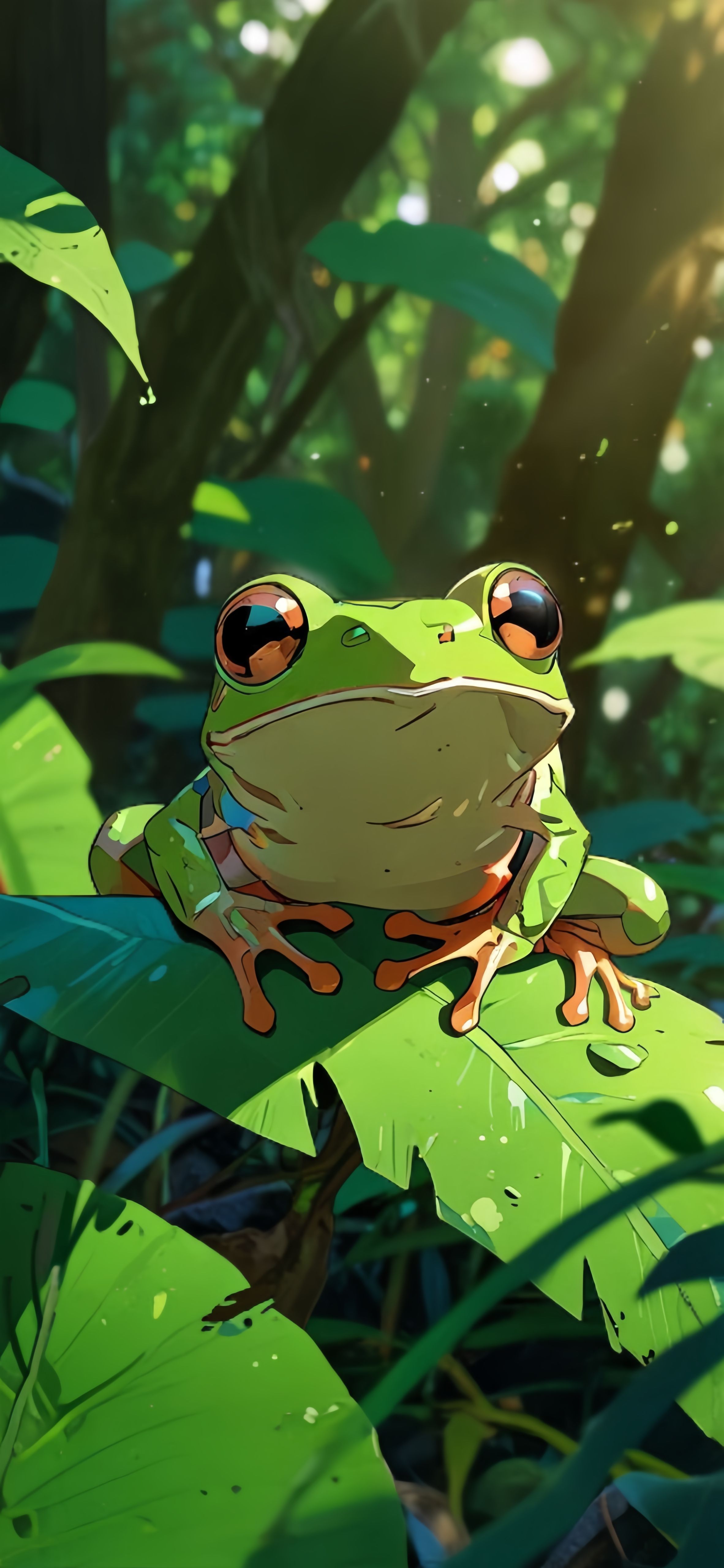 Tropical Tree Frog Forest Close-up Live Wallpaper