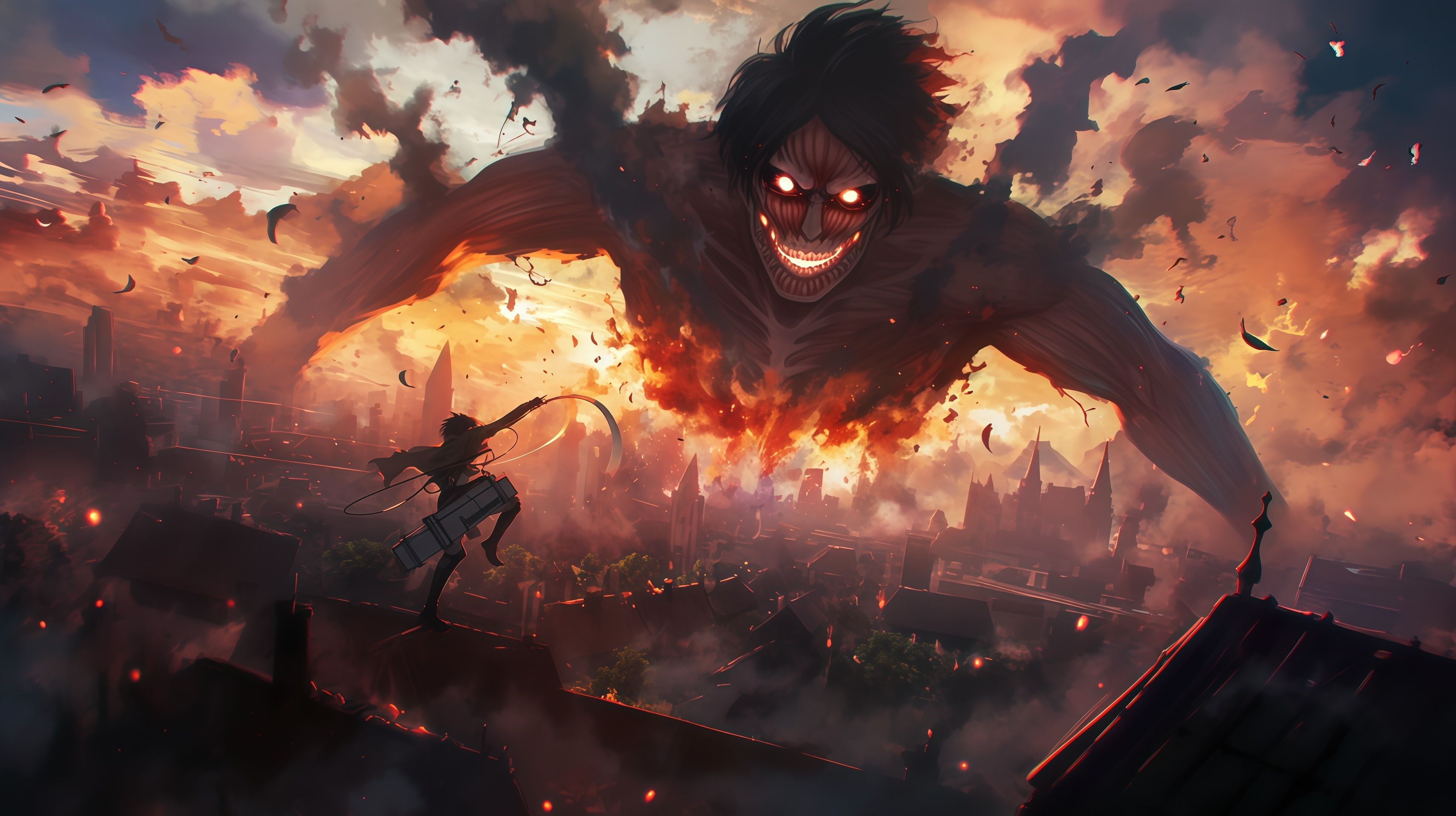 Attack on Titan Eren Yeager Titan Desktop Wallpaper